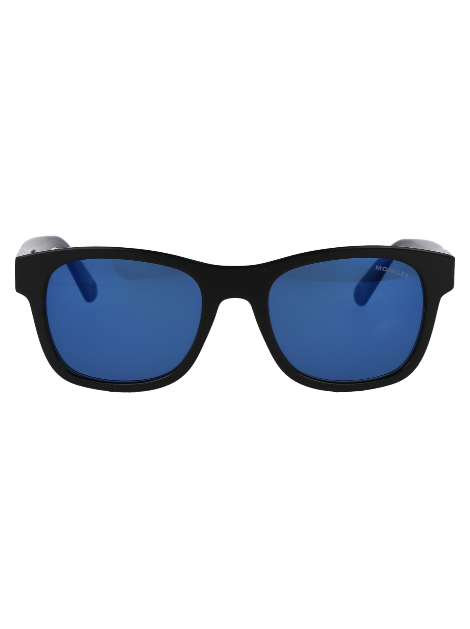 Shop Moncler Ml0192 Sunglasses In 92d Blue
