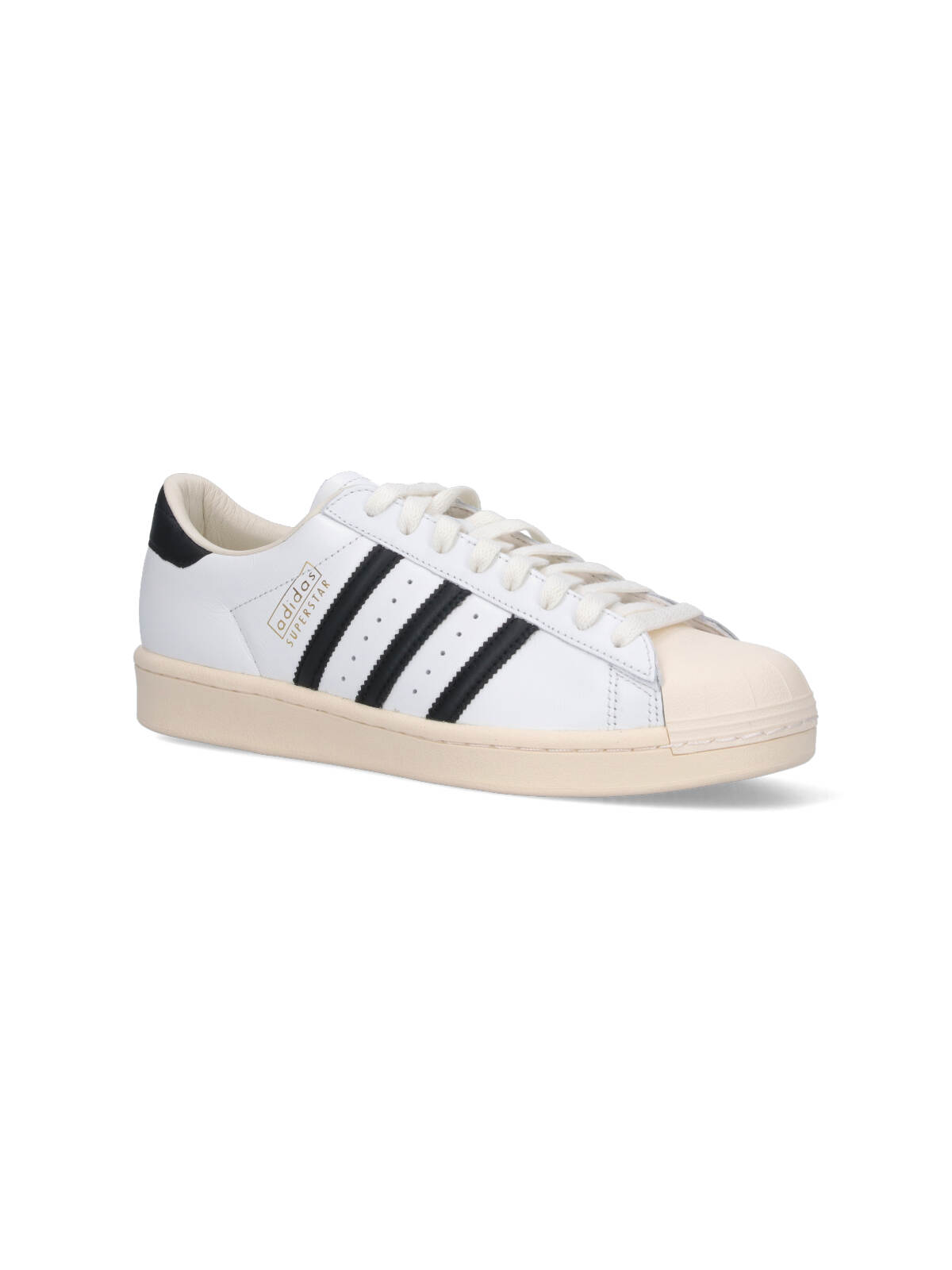 Adidas Originals Superstar Vintage Ostrich-effect Leather Sneakers In White