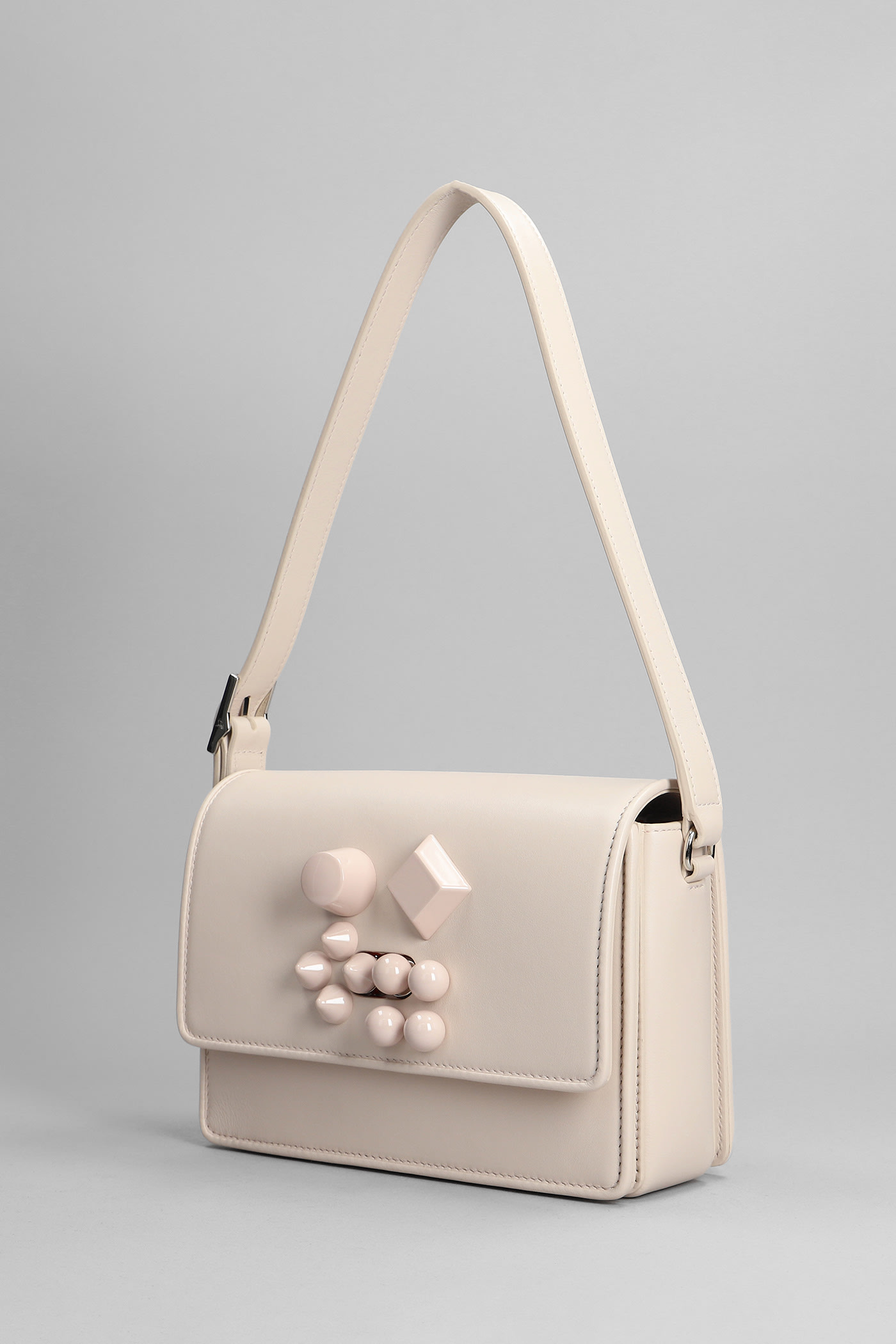 Shop Christian Louboutin Carasky Shoulder Bag In Powder Leather