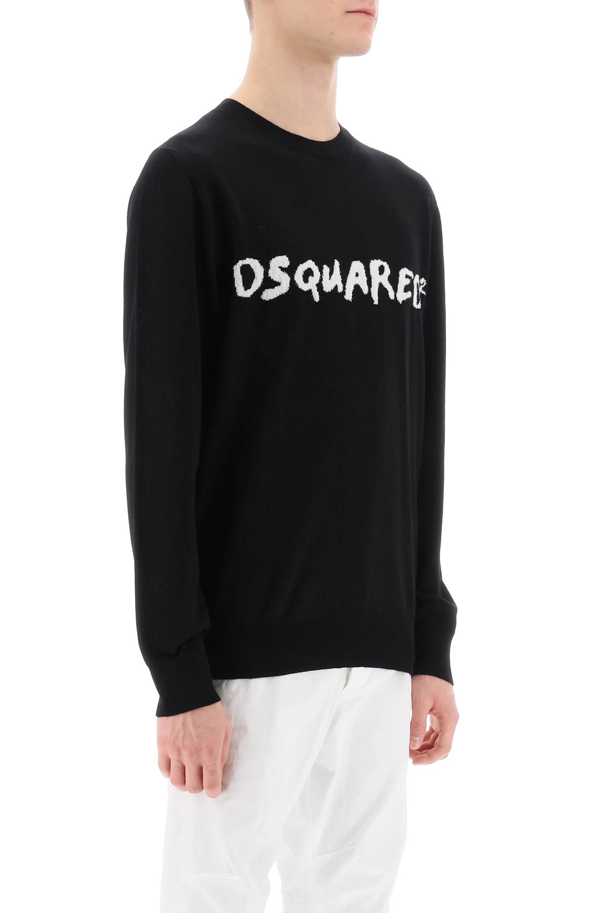 DSQUARED2 TEXTURED LOGO SWEATER