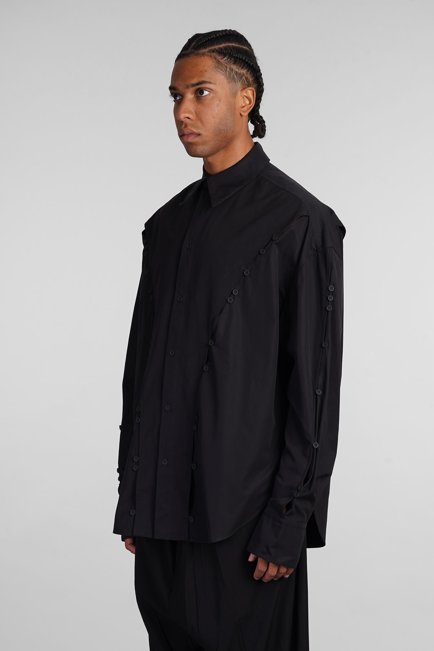 Shop Mugler Shirt In Black Cotton