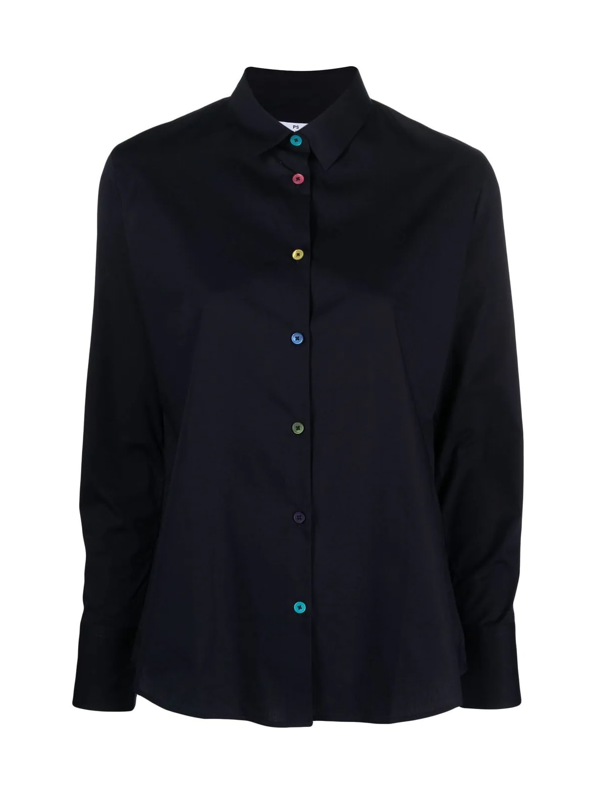Ps By Paul Smith Cotton Shirt With Cuff Detail In Blue