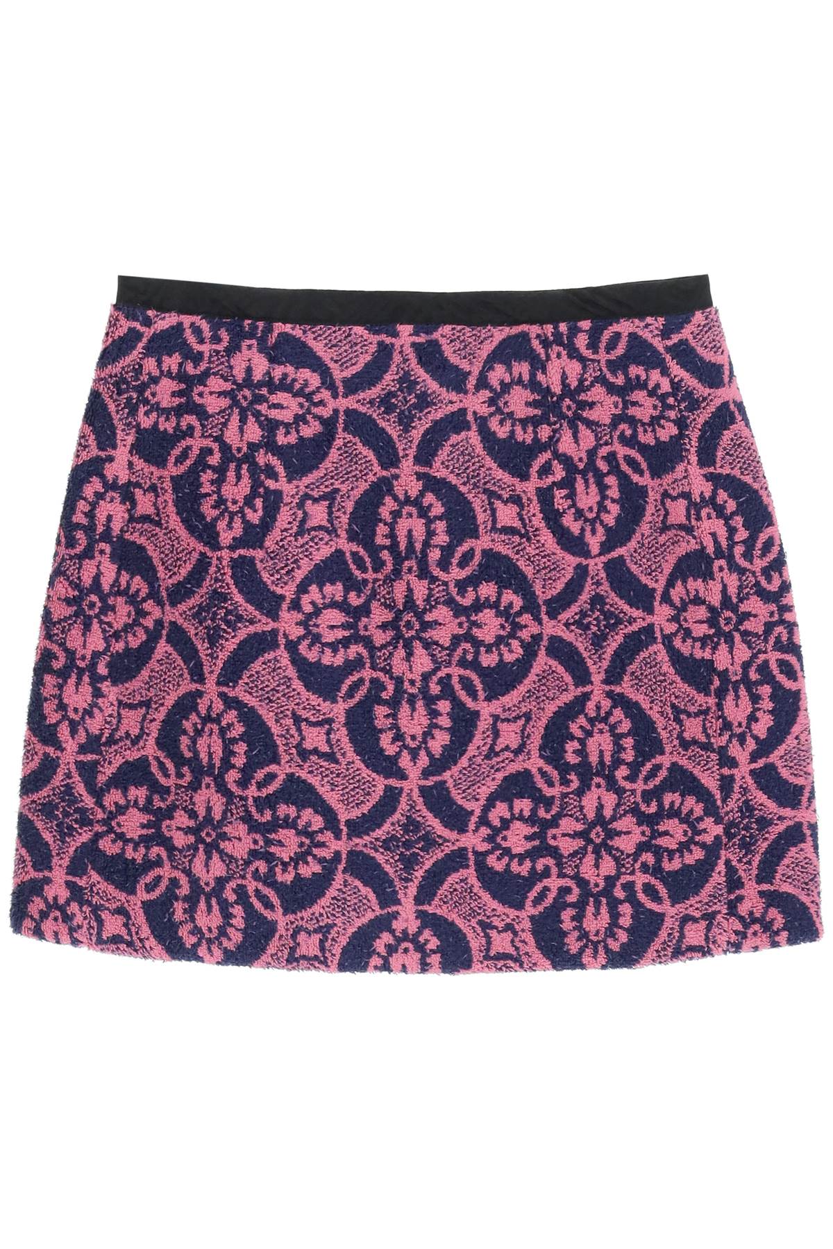 Embroidered Cotton And Polyester Mini Skirt