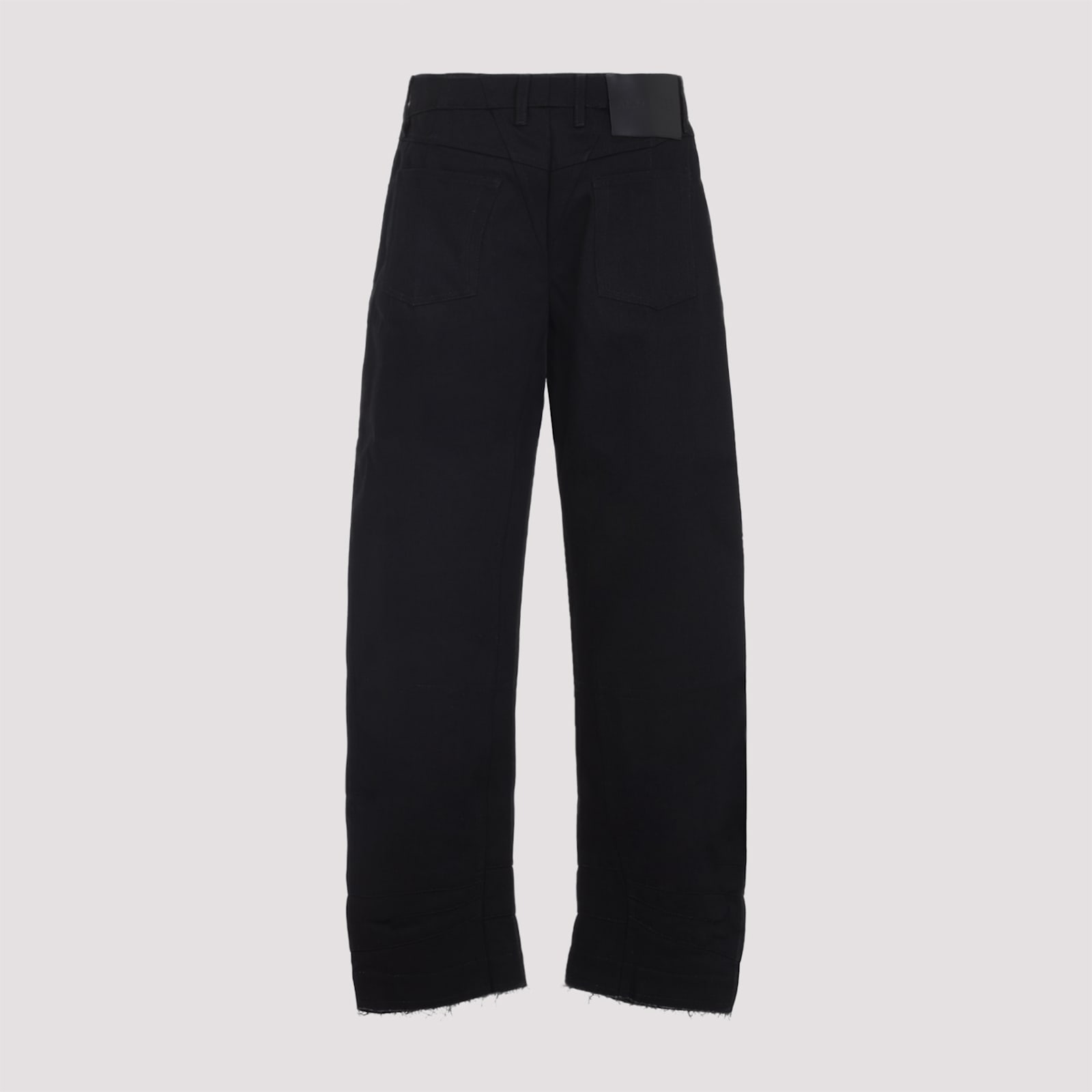 Jil Sander High Waist Wide Leg Trouser In Black