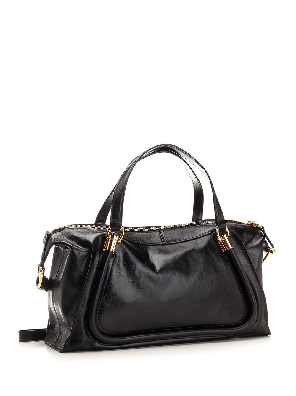 Shop Chloé Paraty Shoulder Bag In Black