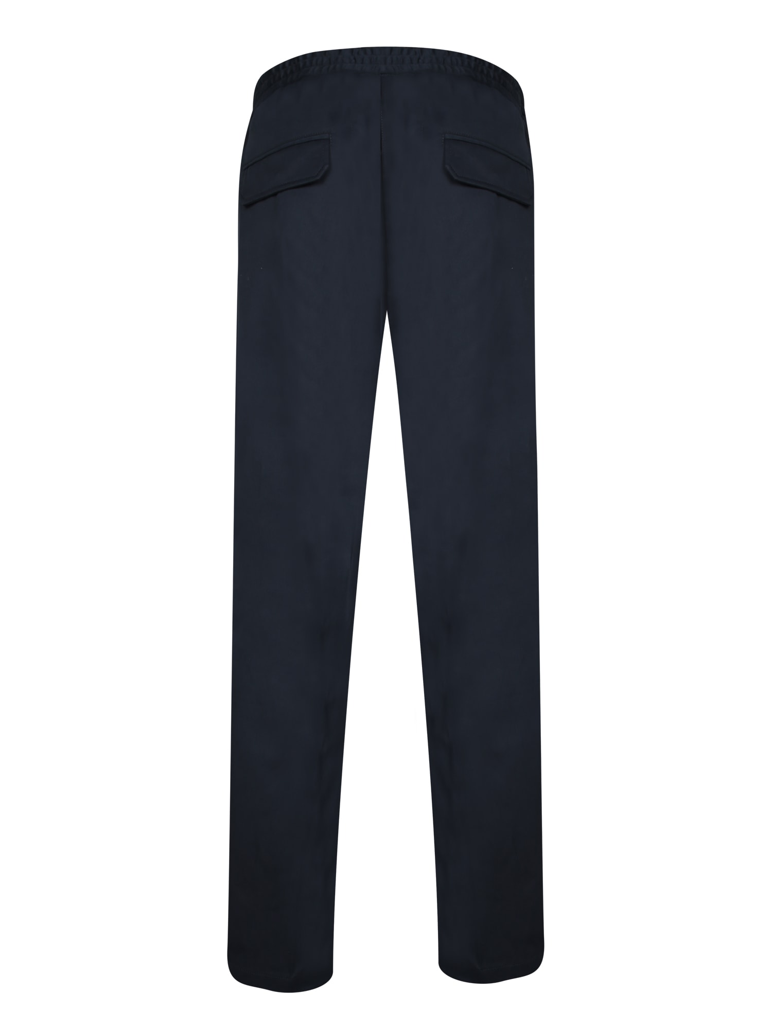 Moncler Cotton Trousers In Blue