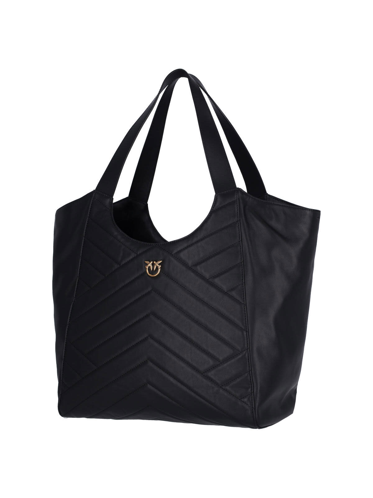 Shop Pinko Logo Tote Bag In Black