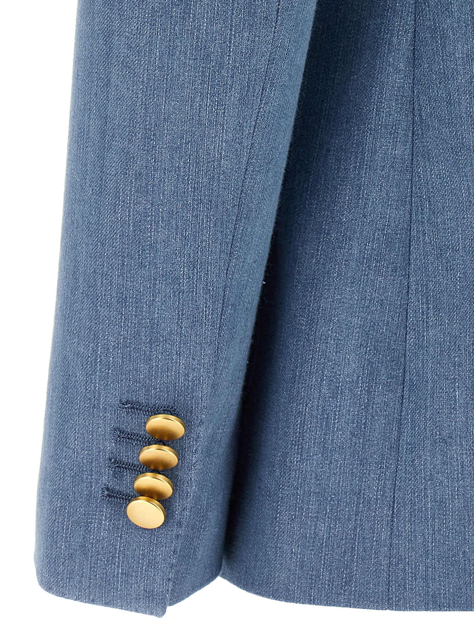 Tagliatore 'nayade' Blazer Double-breasted Gold Buttons In Blue