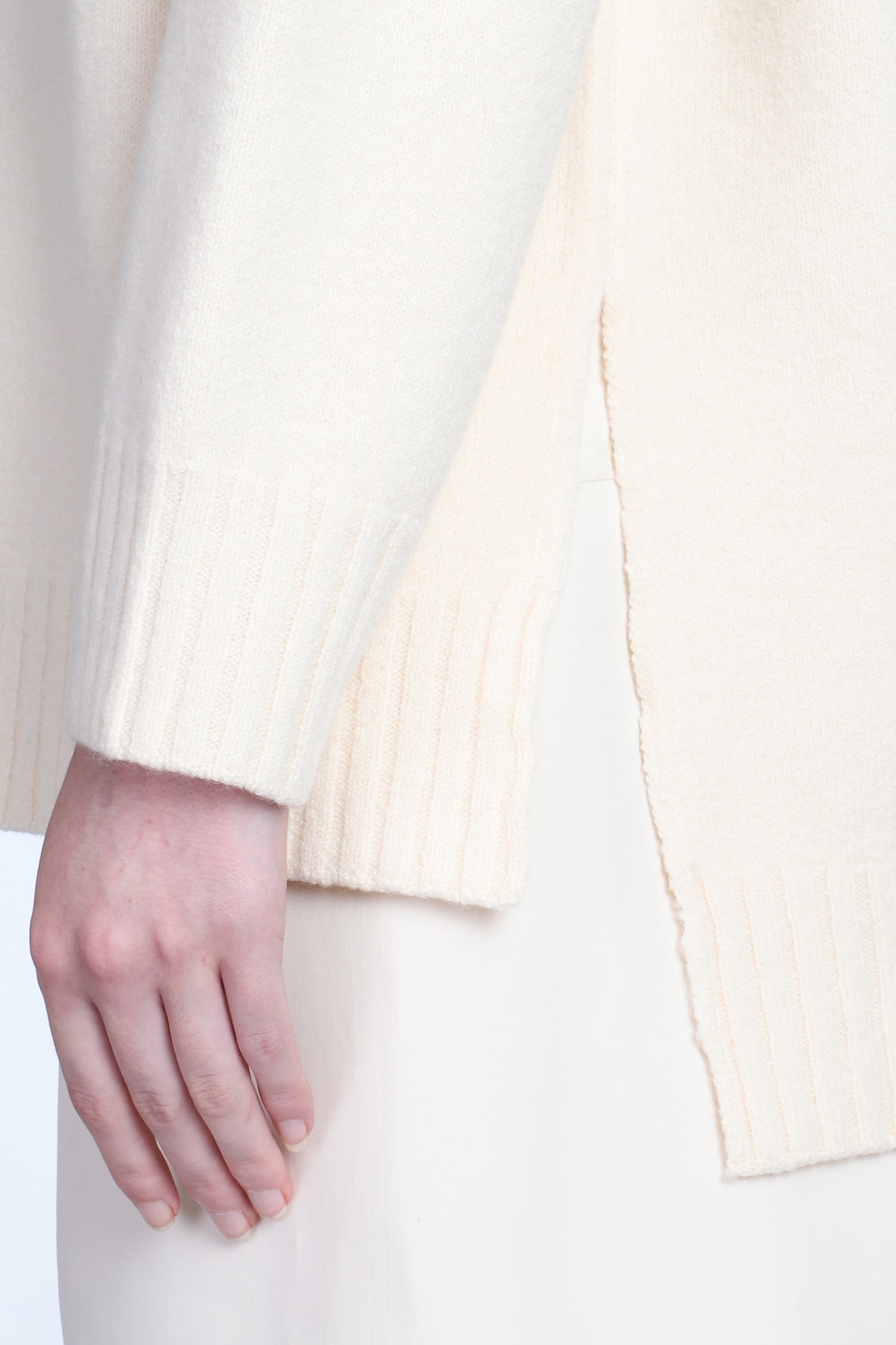 Jil Sander Long-sleeve Crew-neck Wool Jumper In Ivory
