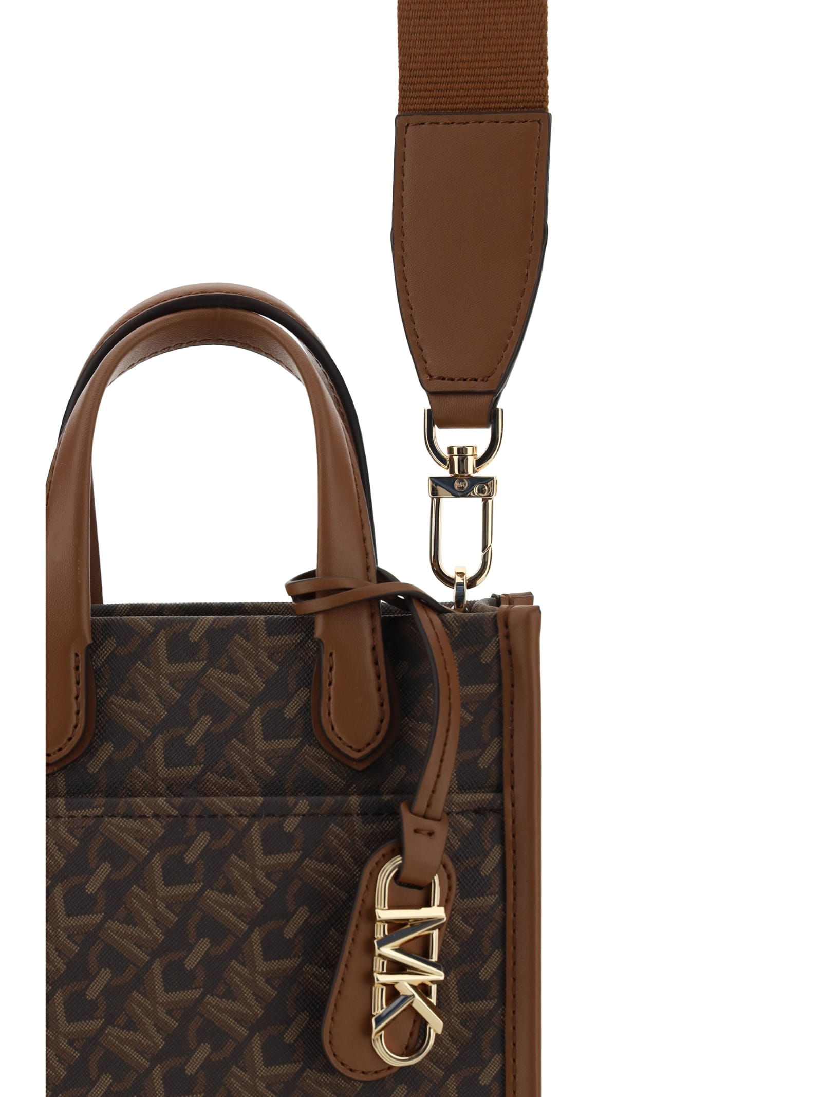 Shop Michael Kors Gigi Handbag In Brn/luggage