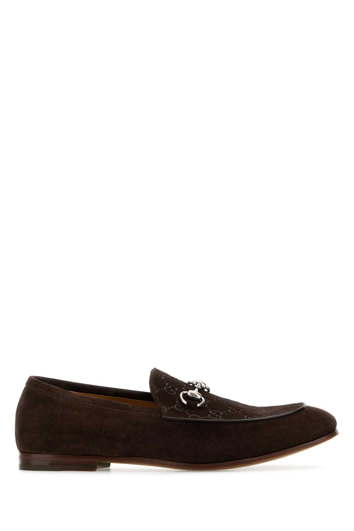 Shop Gucci Brown Suede Loafers In Nightcocoanconc