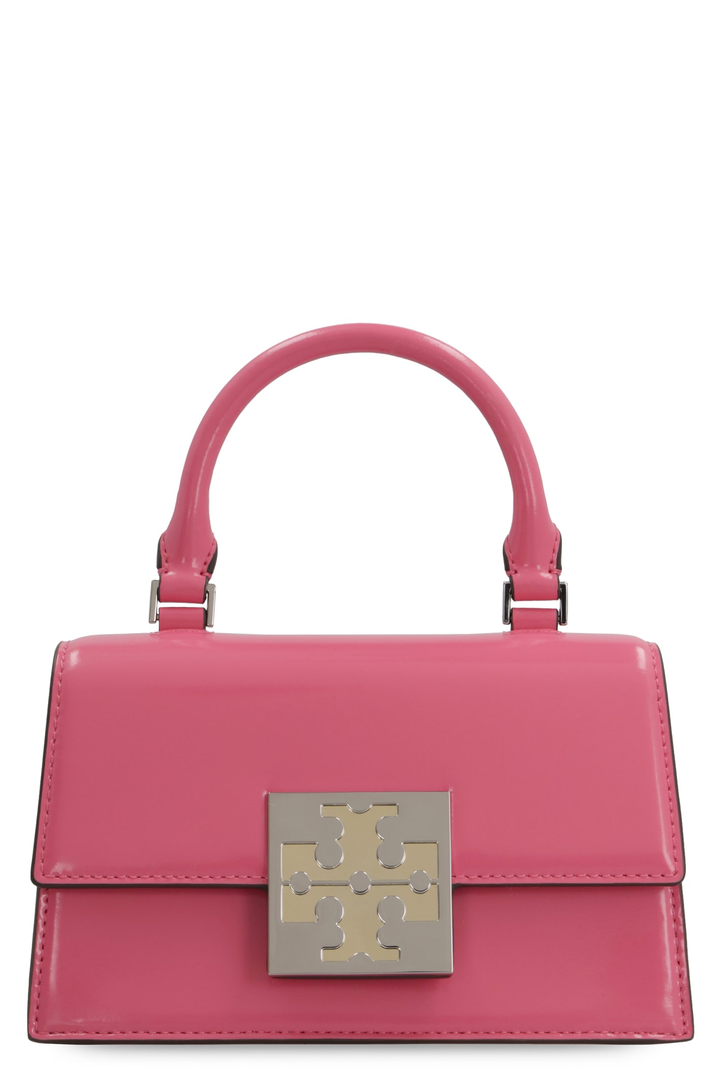 Tory Burch Leather Mini Handbag In Pink