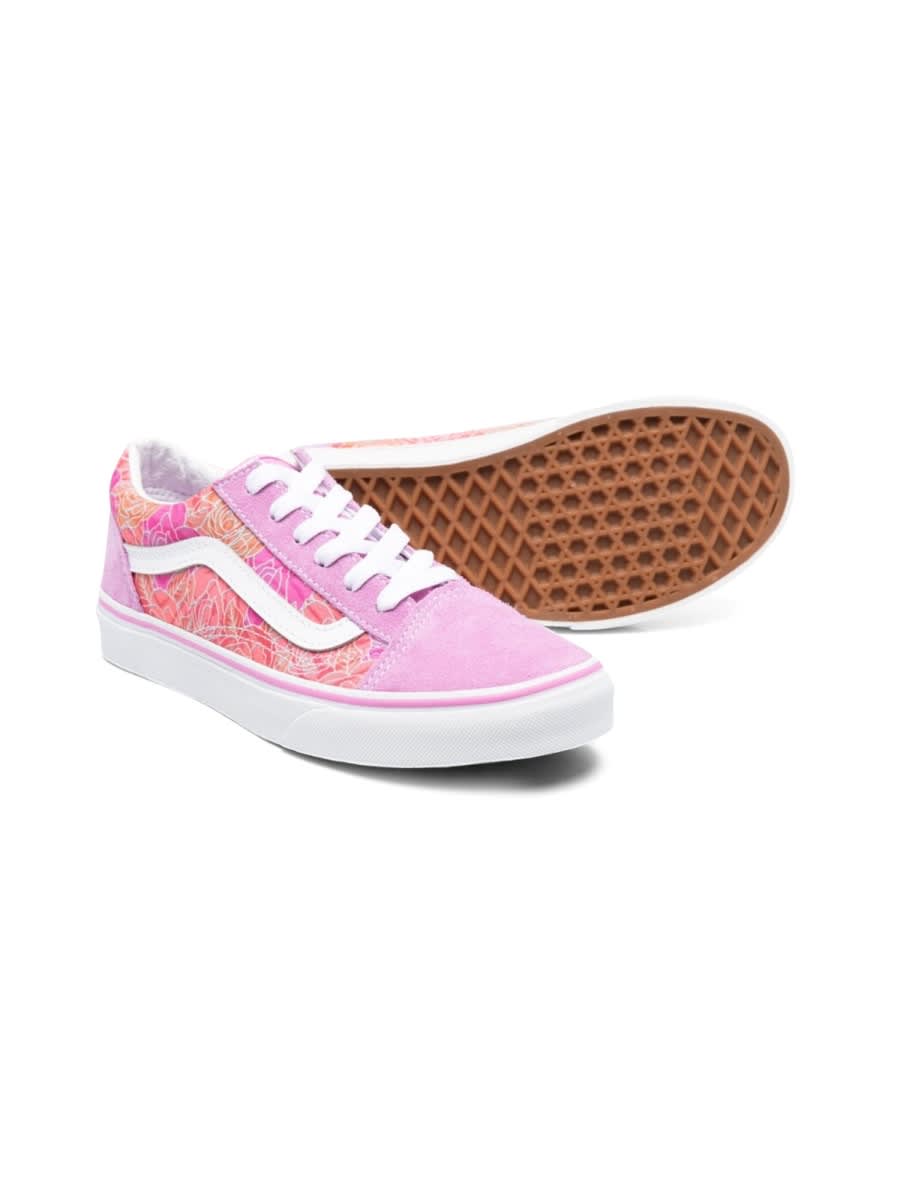 Vans Old Skool Floral-print Sneakers In Pink