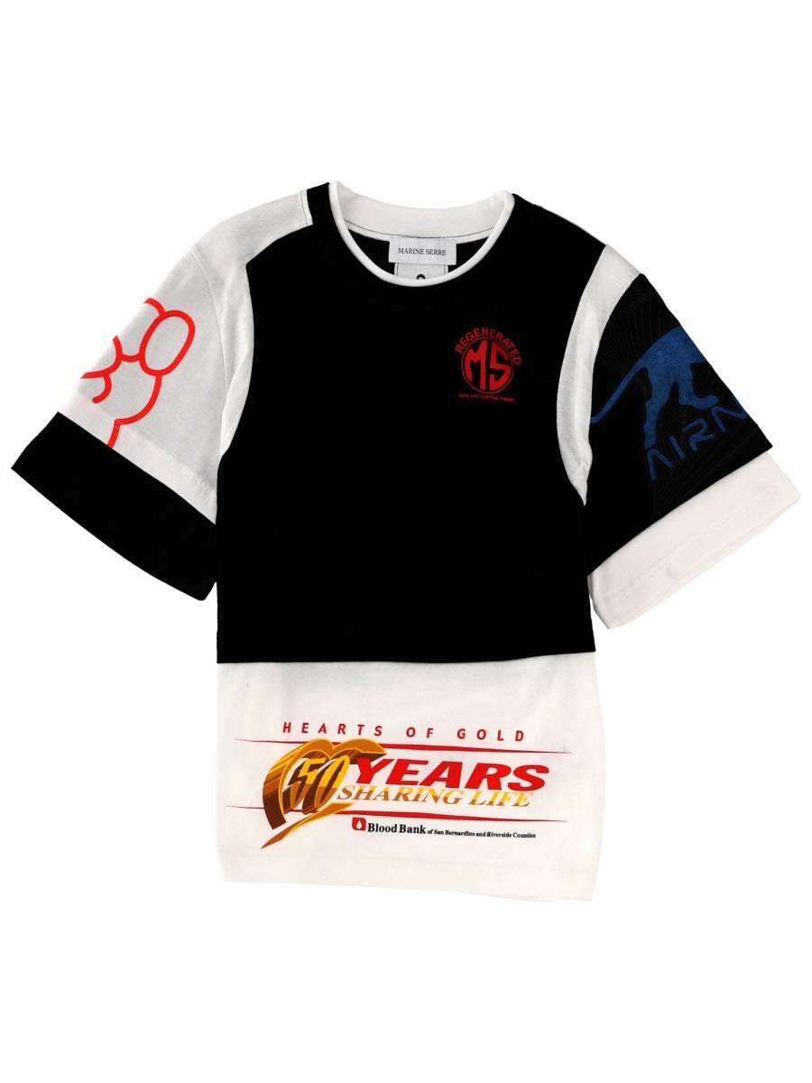 Marine Serre Regenerated Graphic T-shirt In Multi