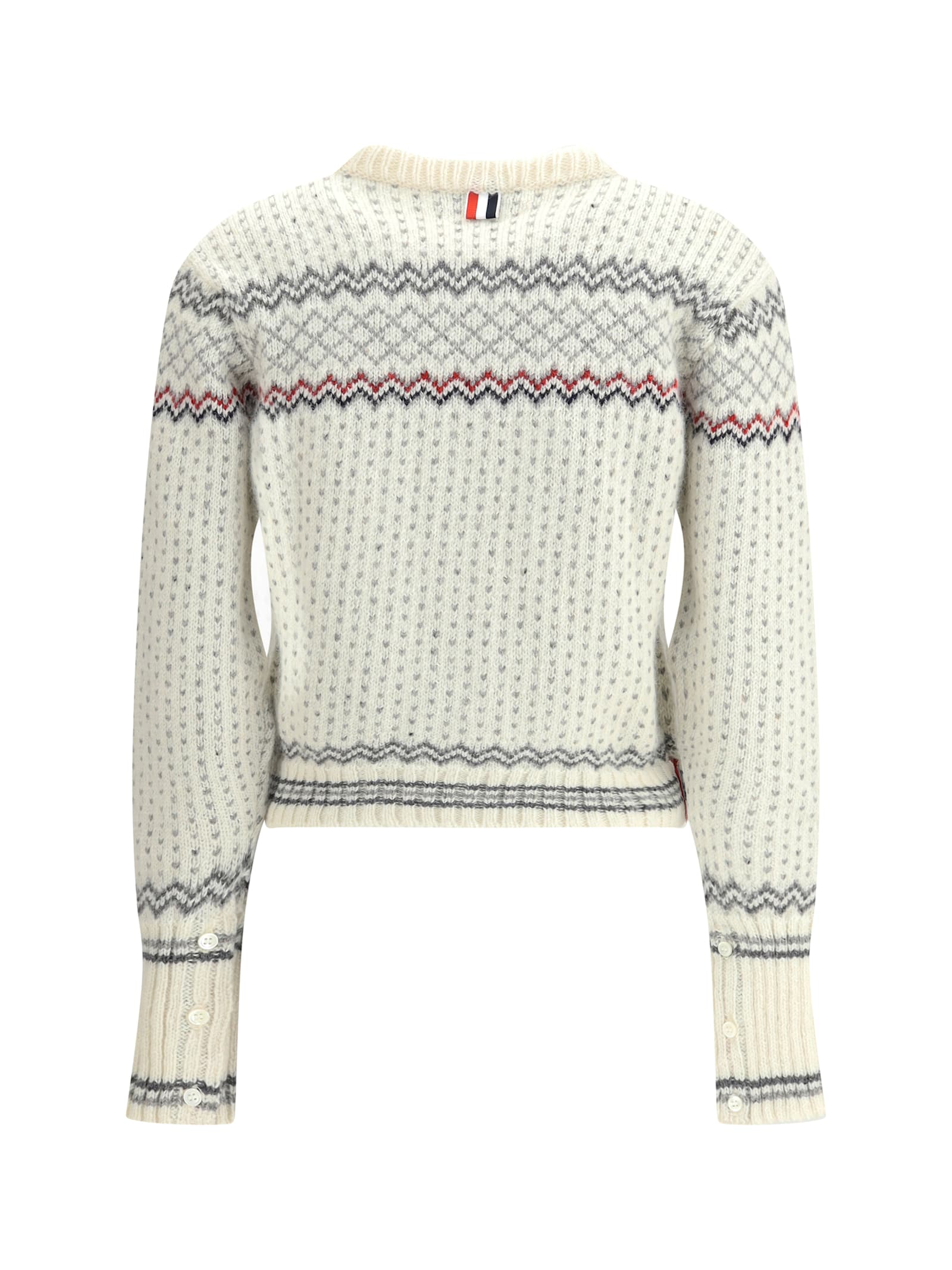 Thom Browne Wool And Mohair Cardigan In Neutral