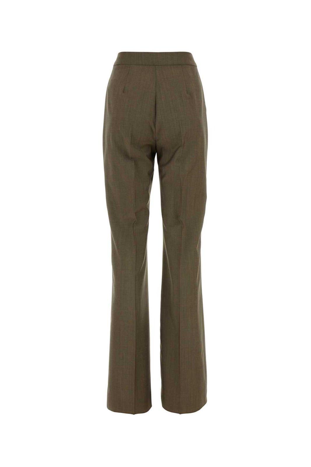 Shop Max Mara Pleated Trousers In Tobacco