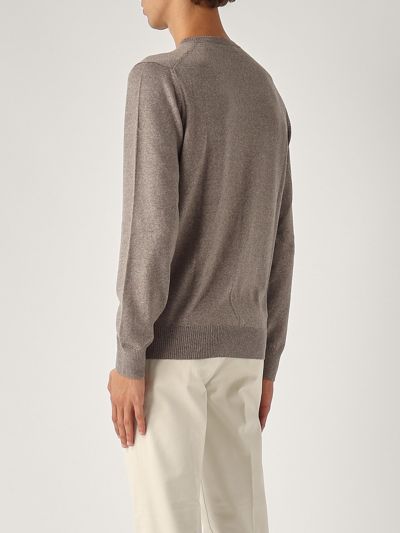 Shop Fay Maglia Girocollo Uomo Sweater In Tortora