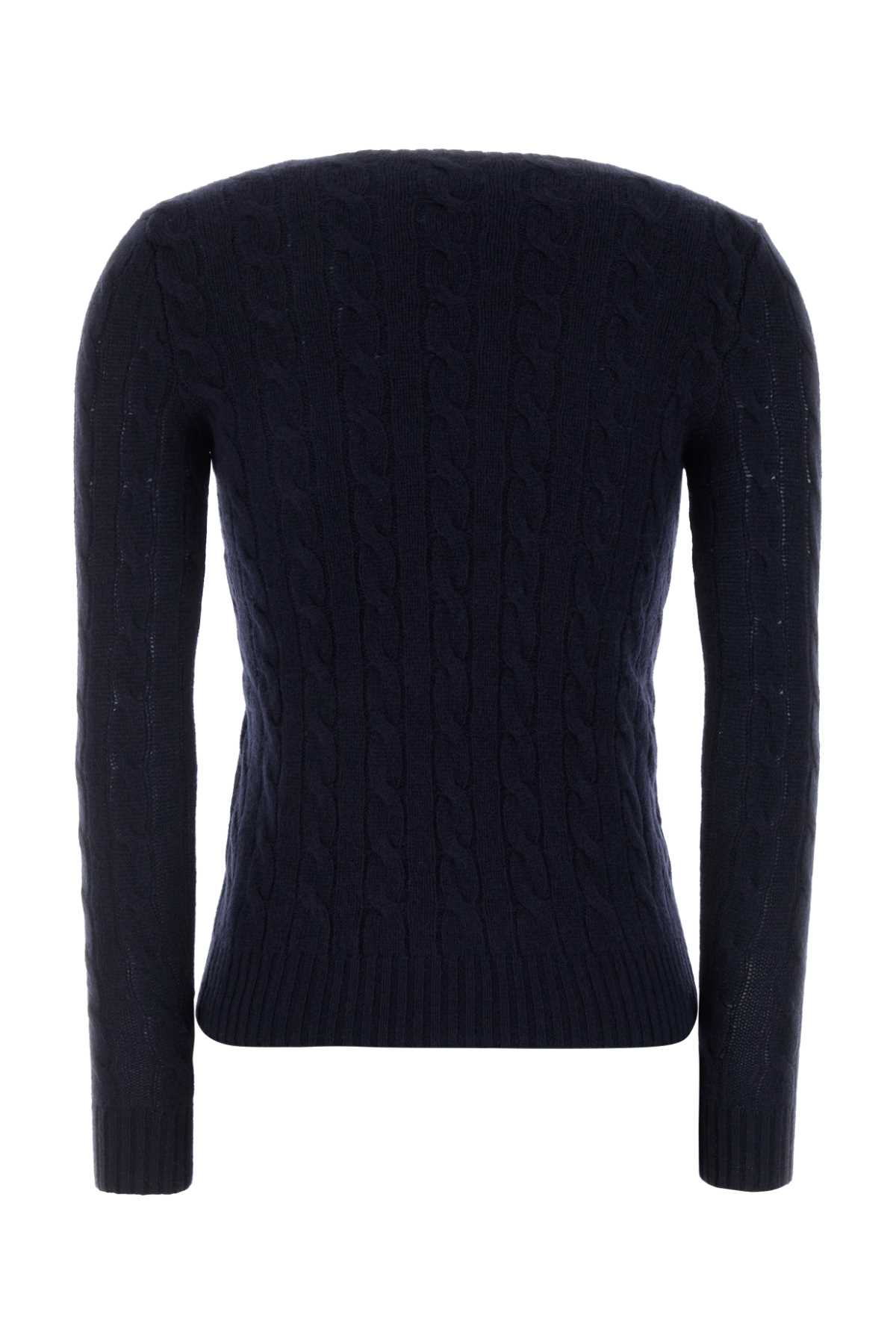 Polo Ralph Lauren Midnight Blue Wool Blend Sweater In Blue