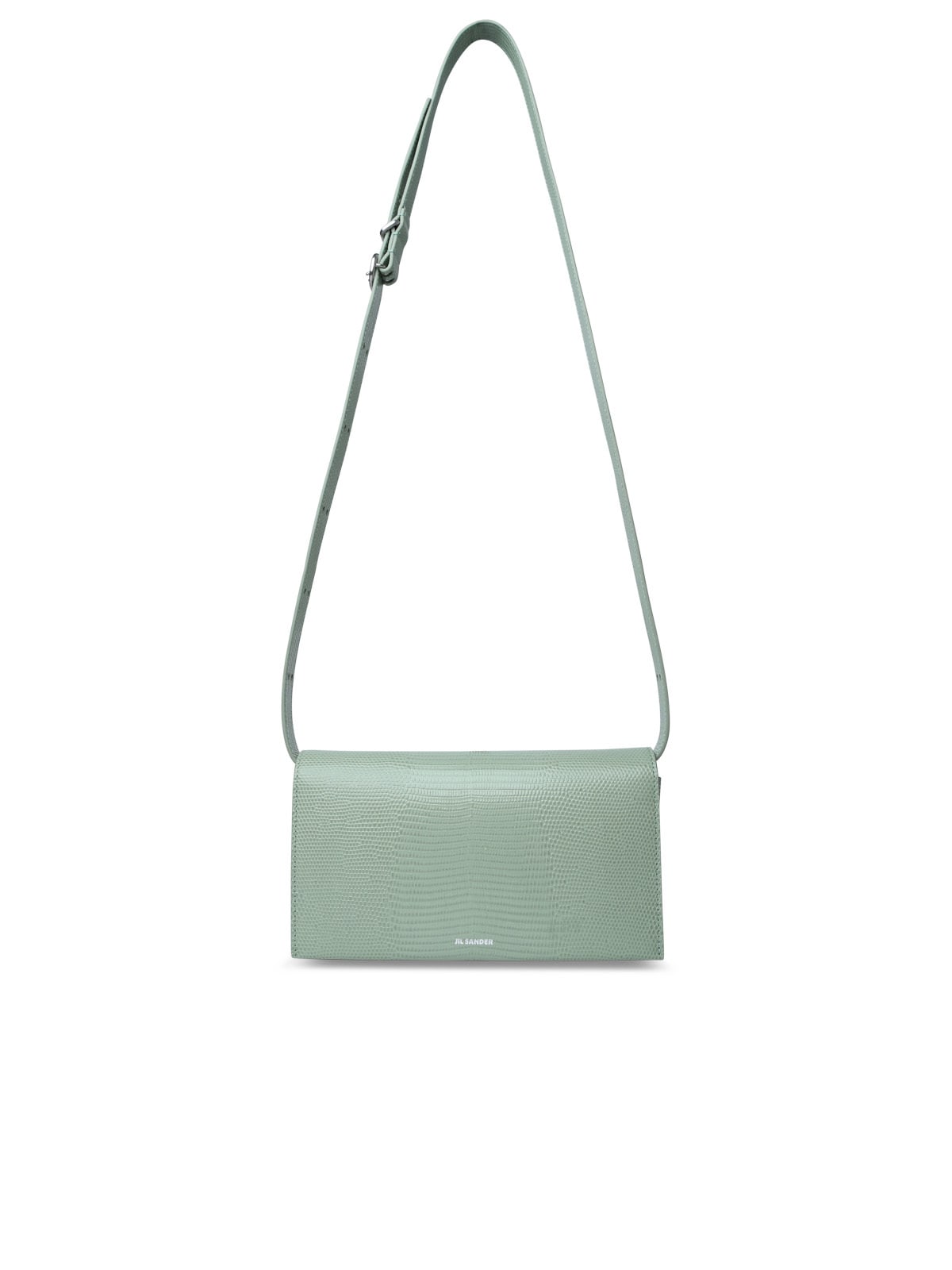 Shop Jil Sander All-day Pastel Green Calf Leather Bag