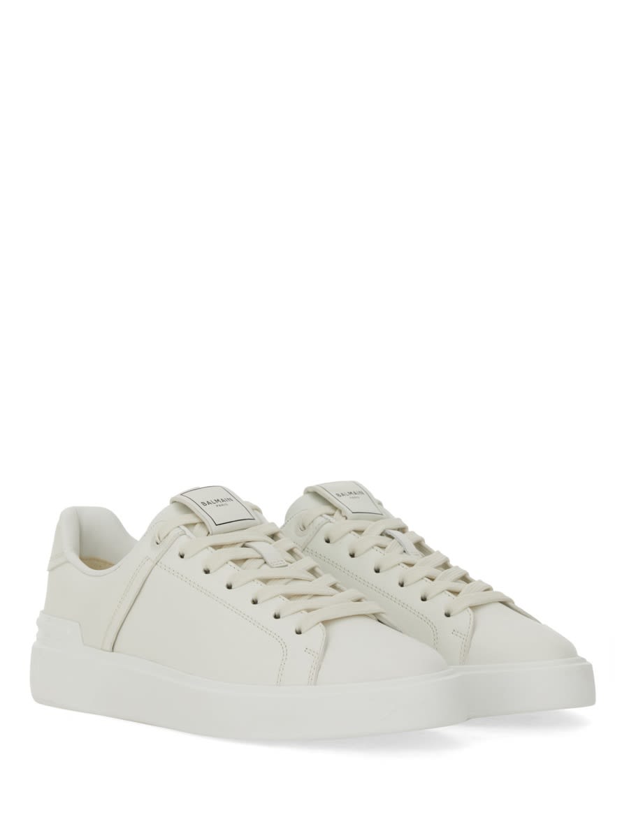 Shop Balmain B-court Sneaker In White