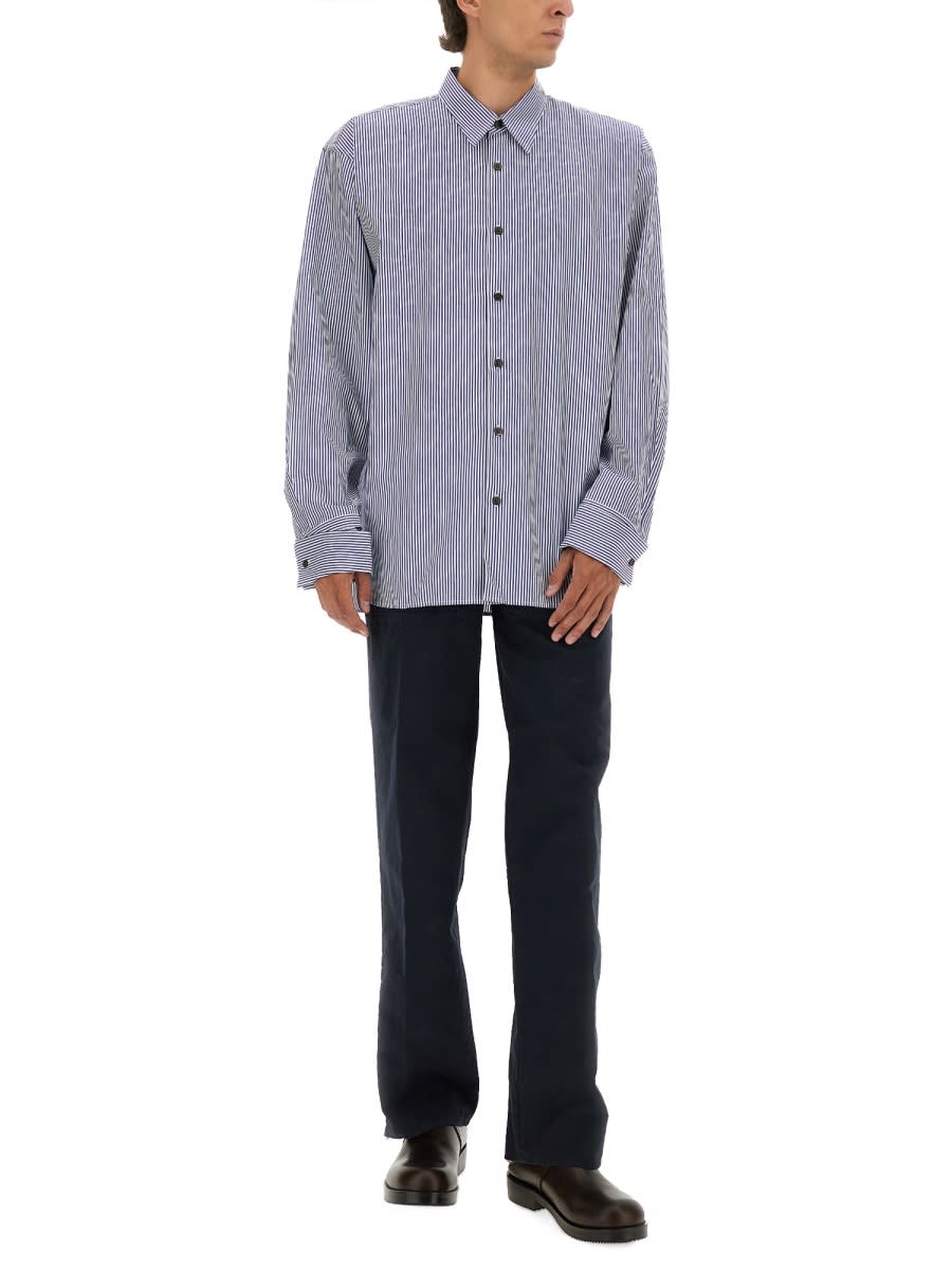 Dries Van Noten Double Zipper Pants In Blue