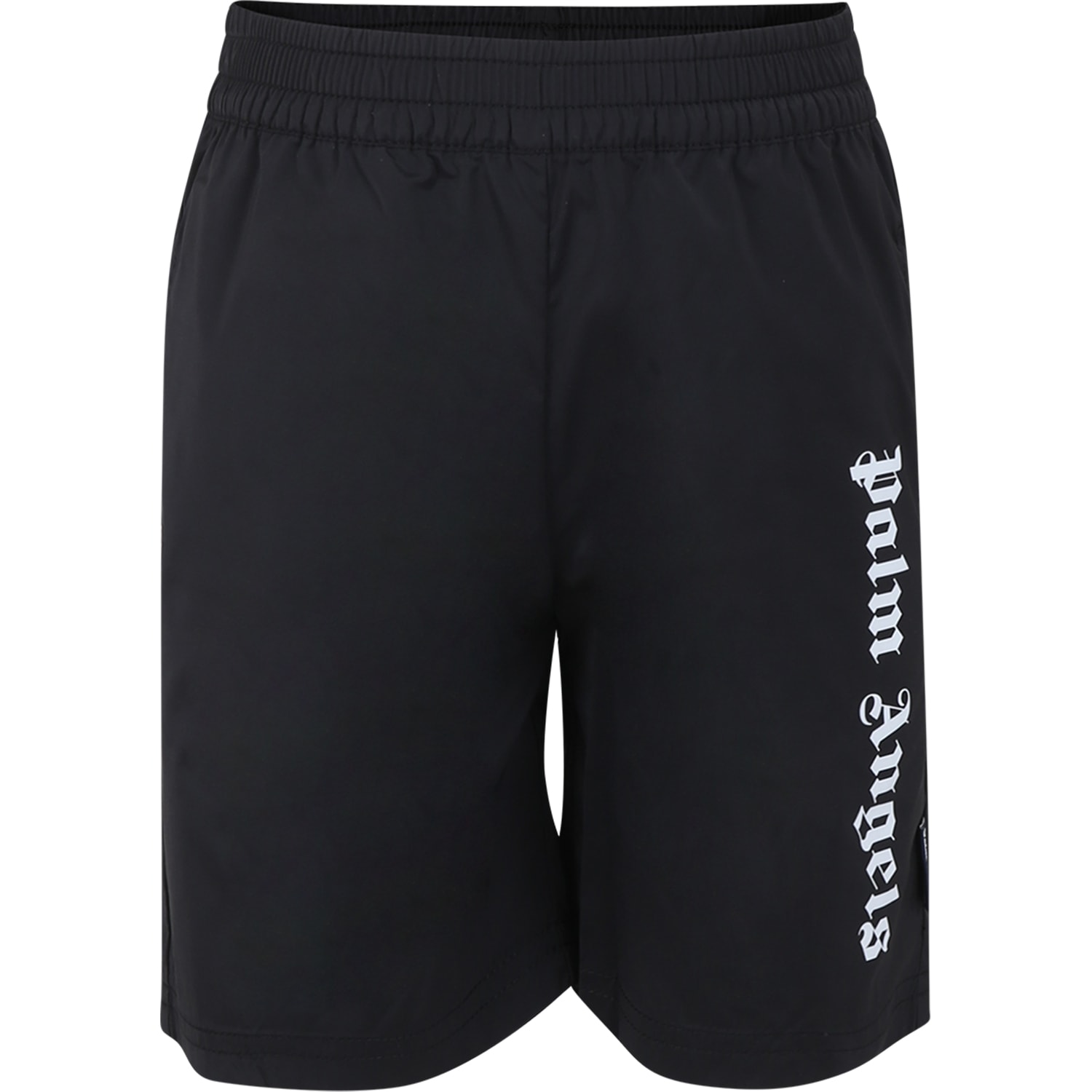 Palm Angels Black Swimsuit For Boy With Logo