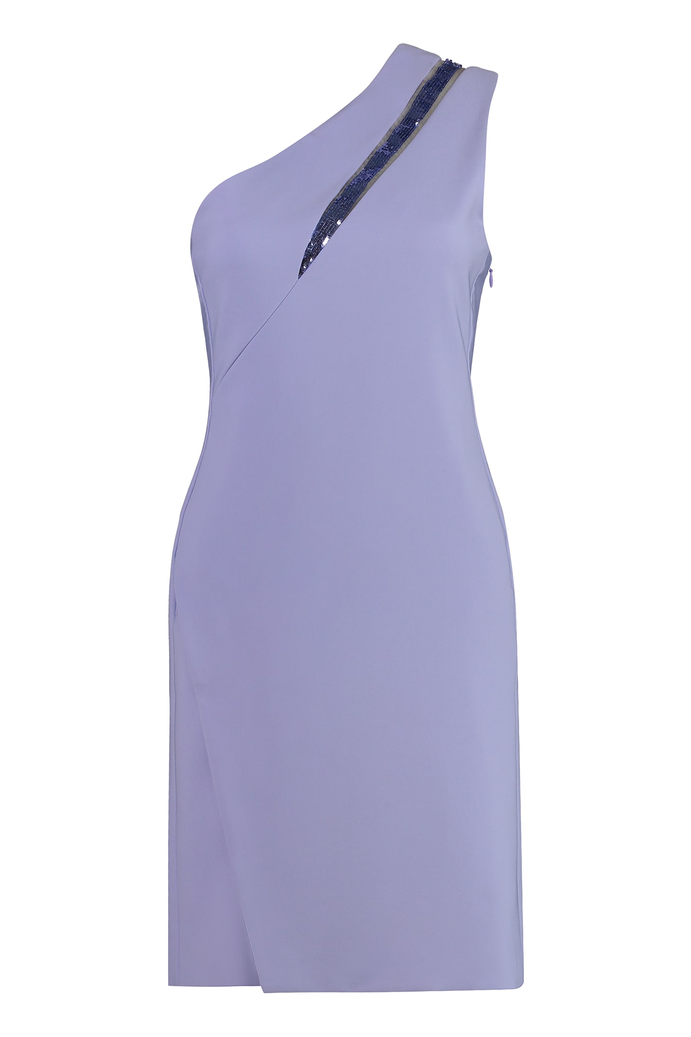 Shop Genny One Shoulder Dress In Lilac