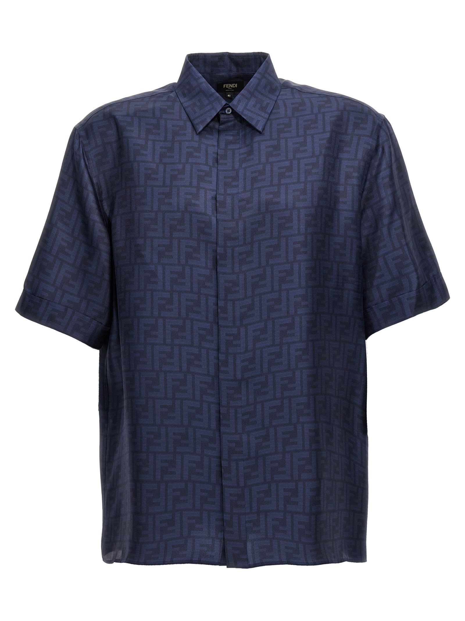 Shop Fendi Ff Shirt In Blu