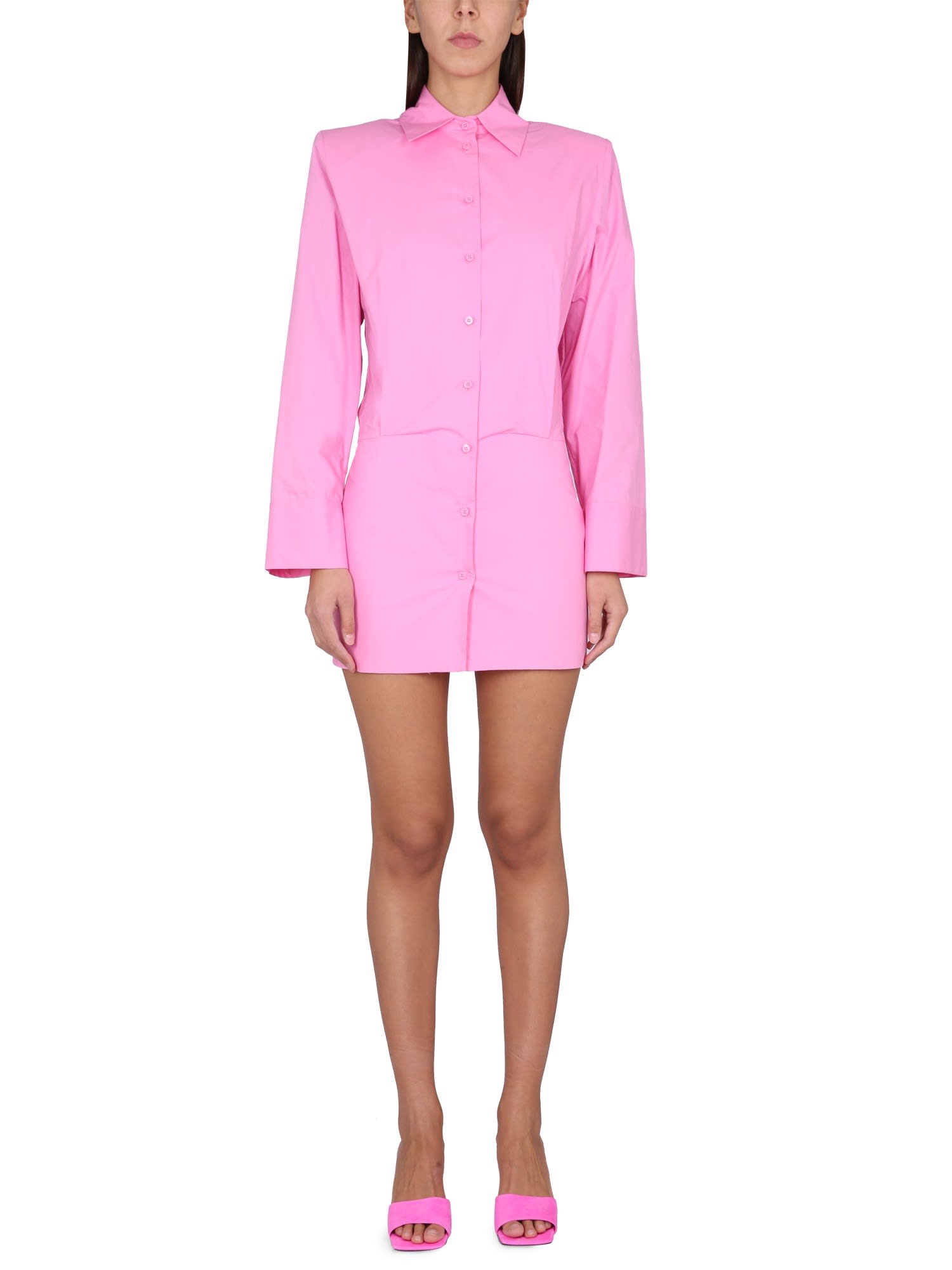 Shop Attico Margot Dress In Pink