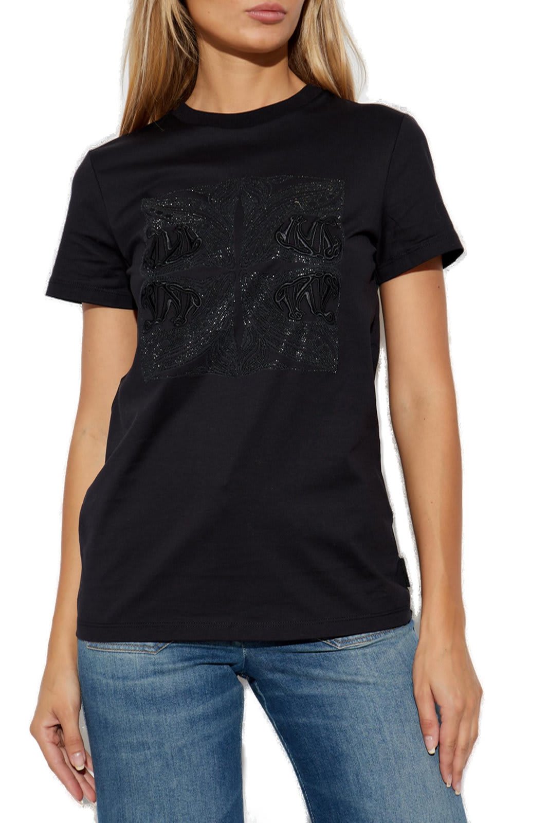 Shop Max Mara Fara Crewneck T-shirt In Black