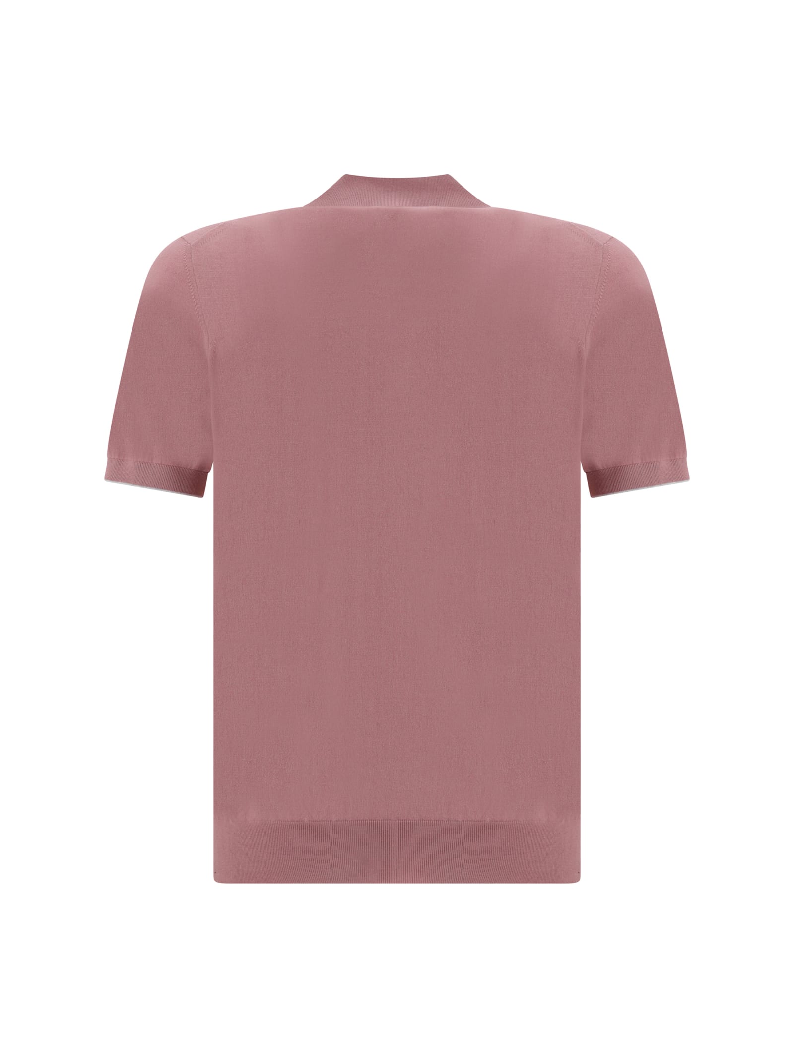 Shop Brunello Cucinelli Polo Shirt In Rosa+nebbia