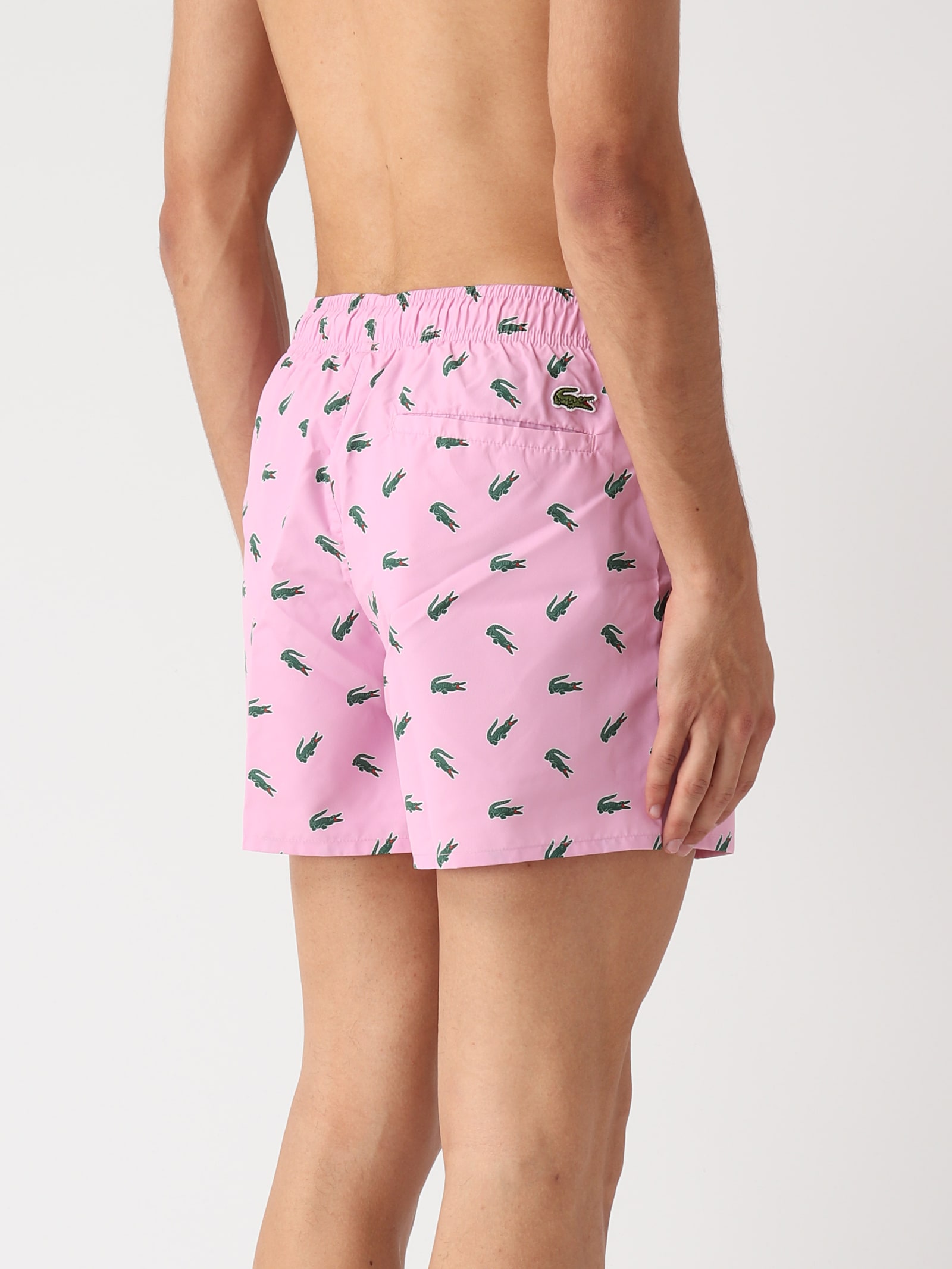 Shop Lacoste Short Bagno Swim Shorts In Rosa