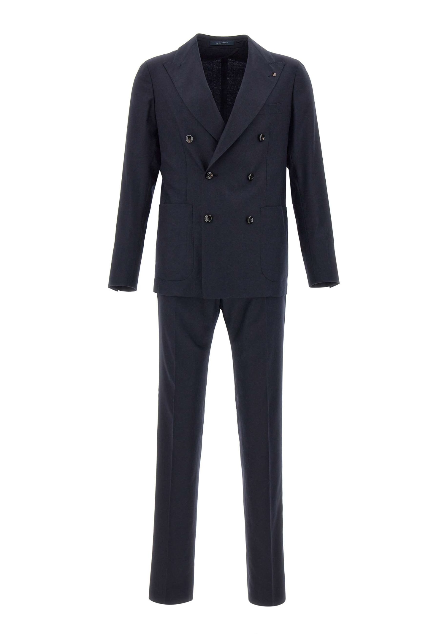 Tagliatore Wool And Cashmere Suit In Blue