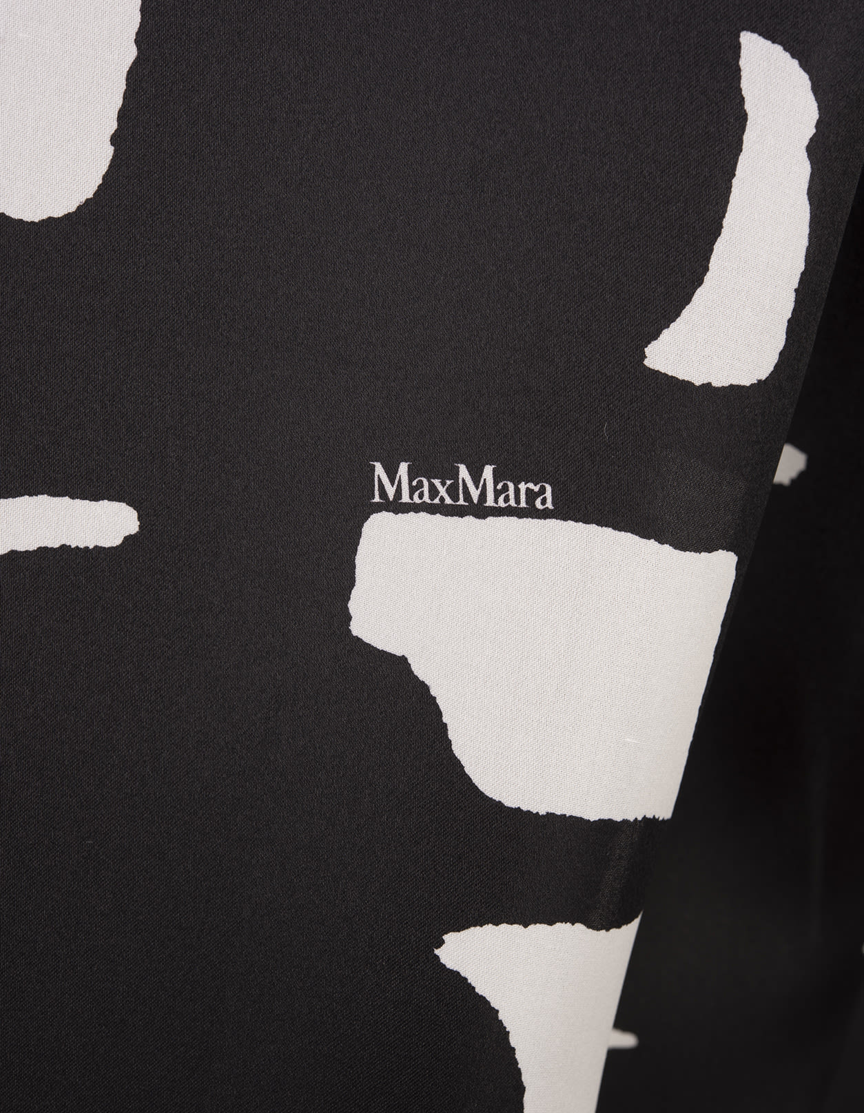 Max Mara Carella Abstract-print Puff-sleeve Collared Shirt In St. Grafica