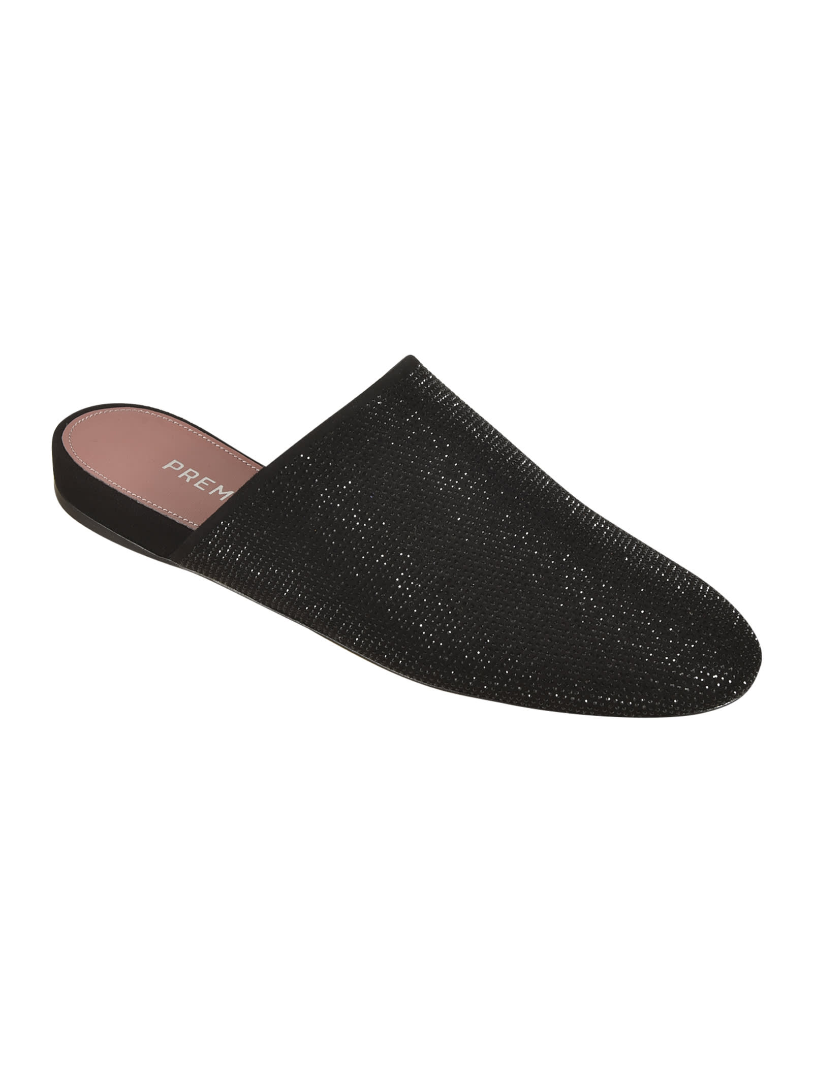 Premiata Rhinestone-embellished Mules In Black