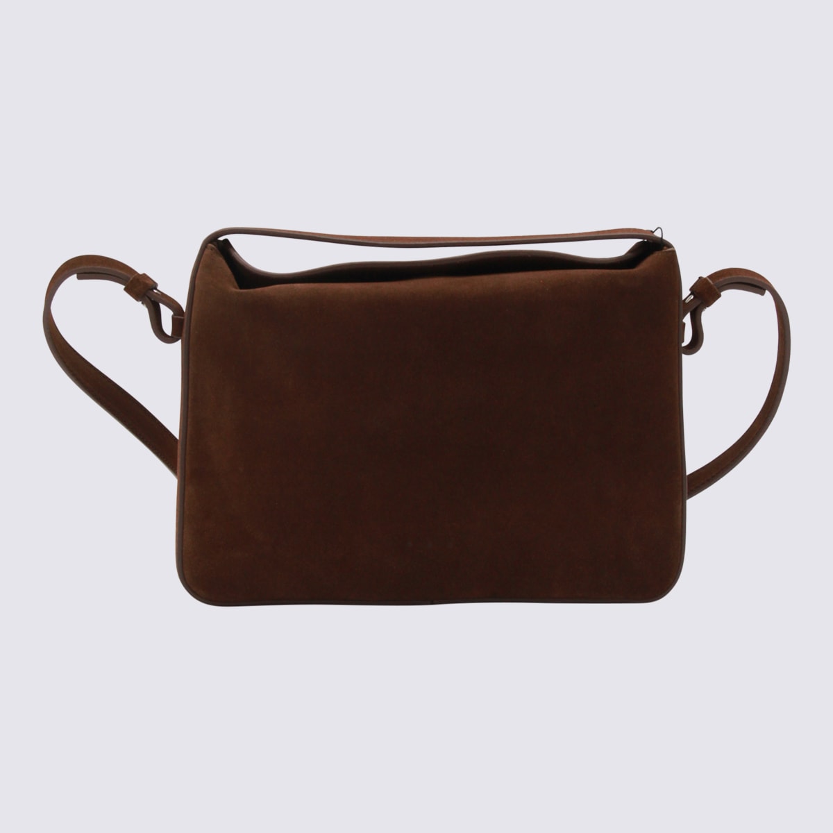 Aesther Ekme Soft Baguette Calfskin Suede Crossbody Bag In Brown