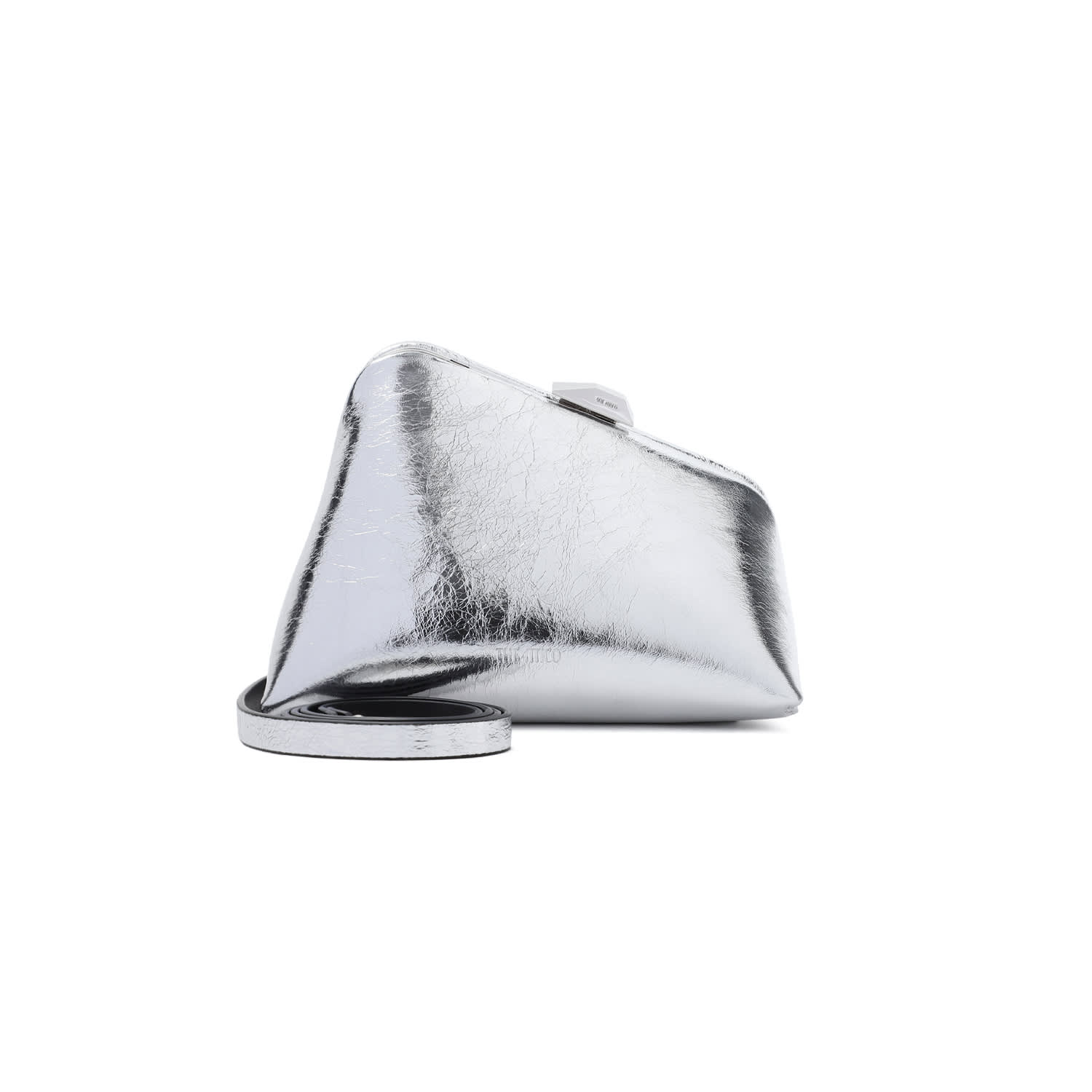 Shop Attico Midnight Clutch In Silver