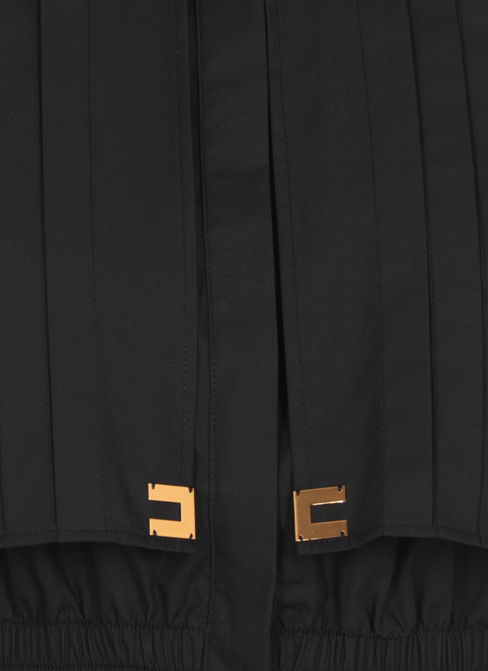 Elisabetta Franchi Cotton Cropped Shirt In Black