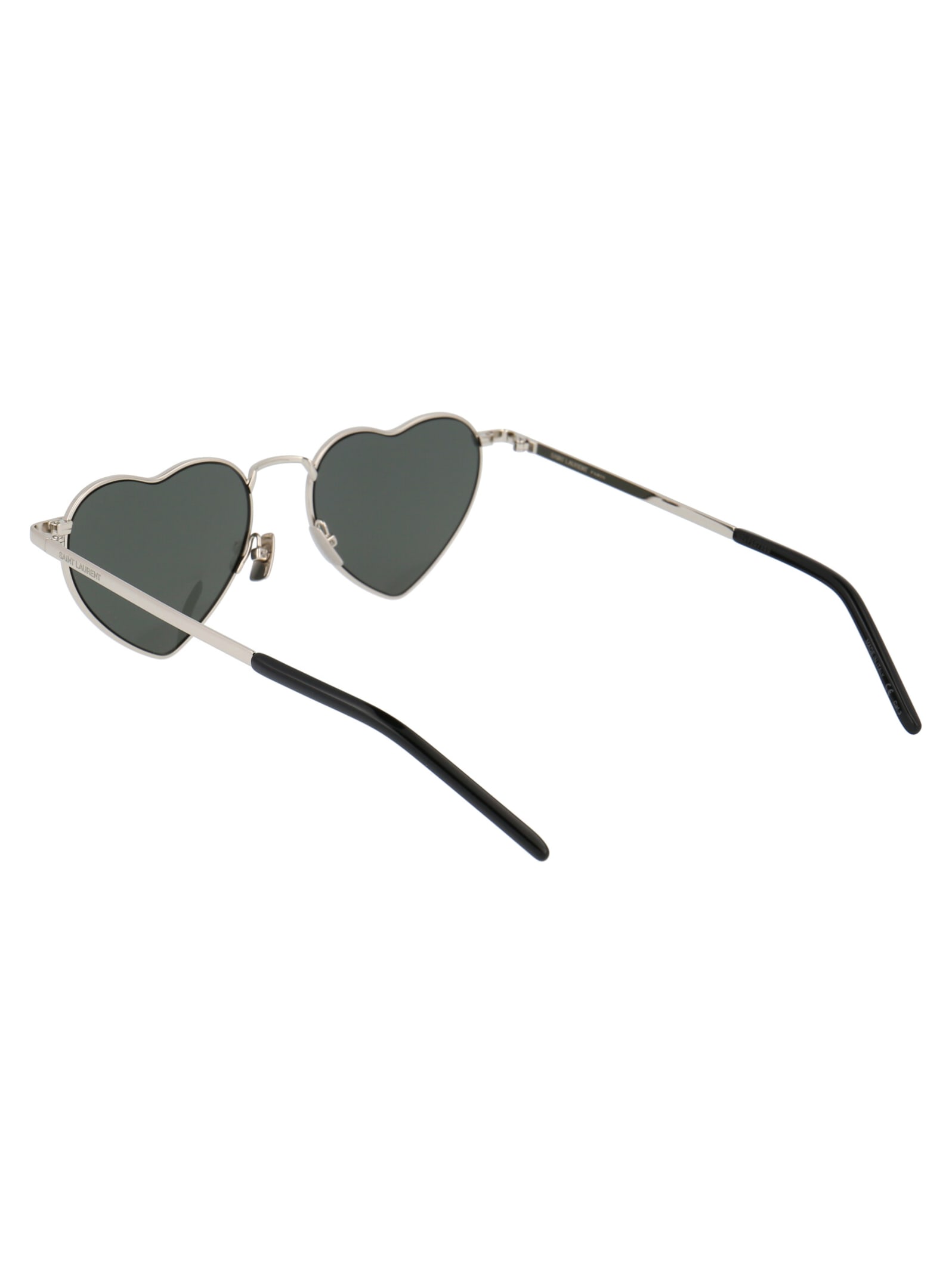 Shop Saint Laurent Sl 301 Loulou Sunglasses In 001 Silver Silver Grey