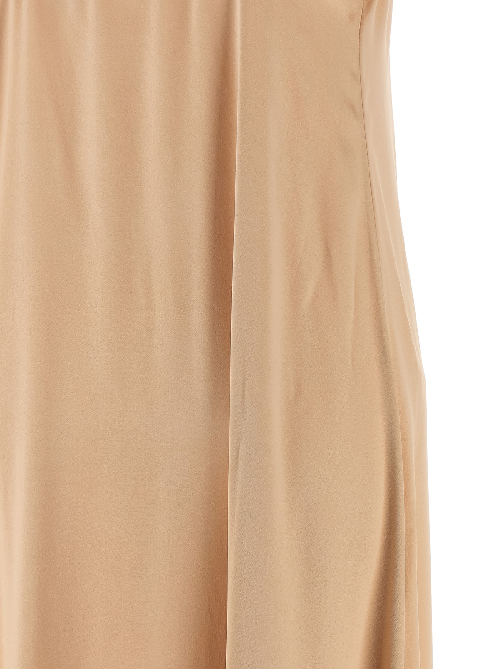 Ferragamo V-neck Maxi Dress In Brown