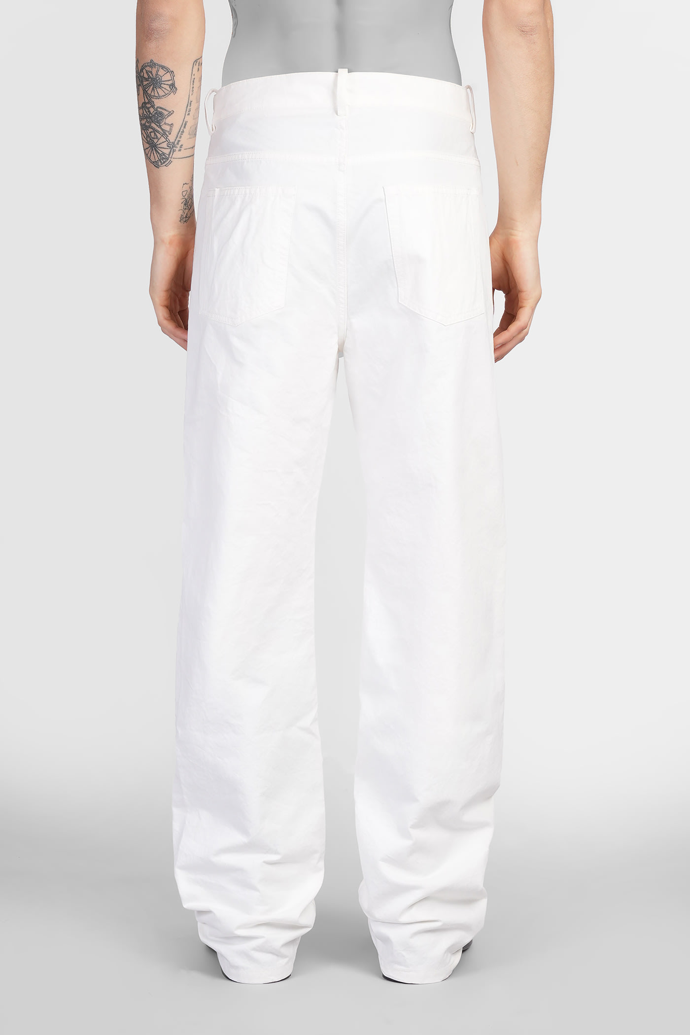 Ann Demeulemeester Ronald Pants In White Cotton In White