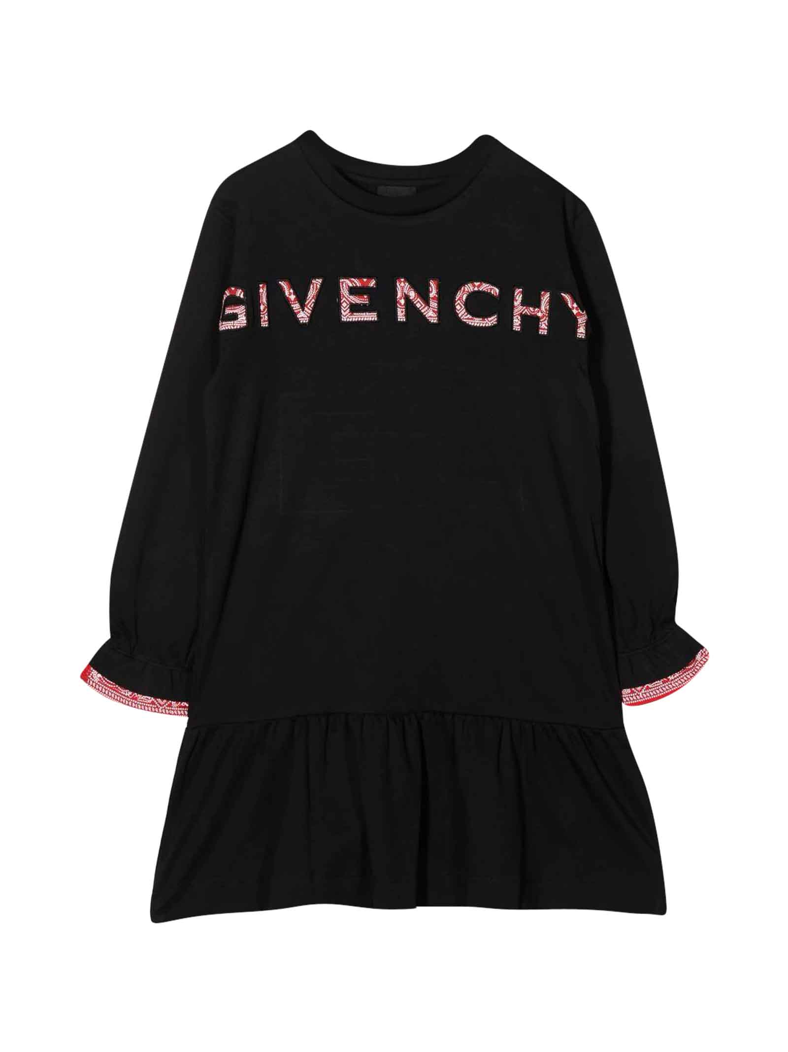 Givenchy Girl Sweater Dress With Embroidery