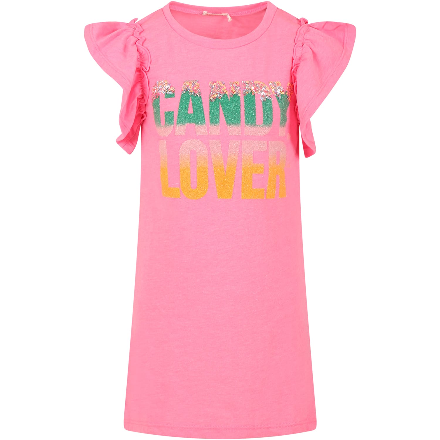 Billieblush Kids' Pink Dress For Girl With Candy Lover Writing