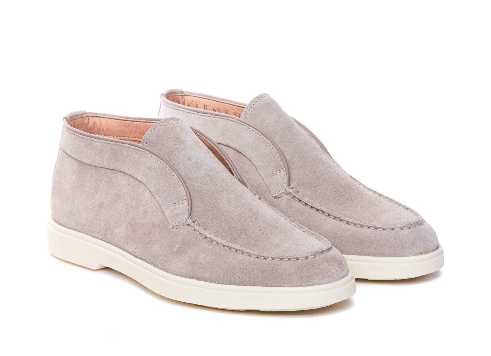 Shop Santoni Desert Ankle Boots In Beige