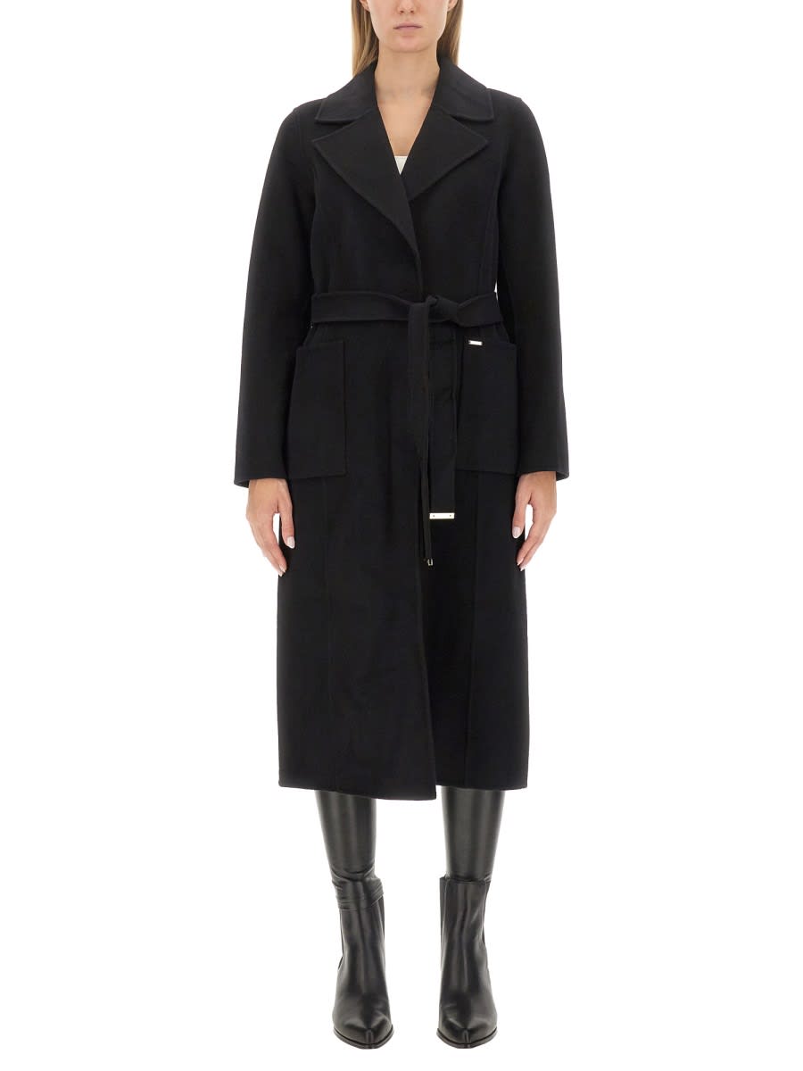 Michael Kors Cappotto Con Cintura In Black