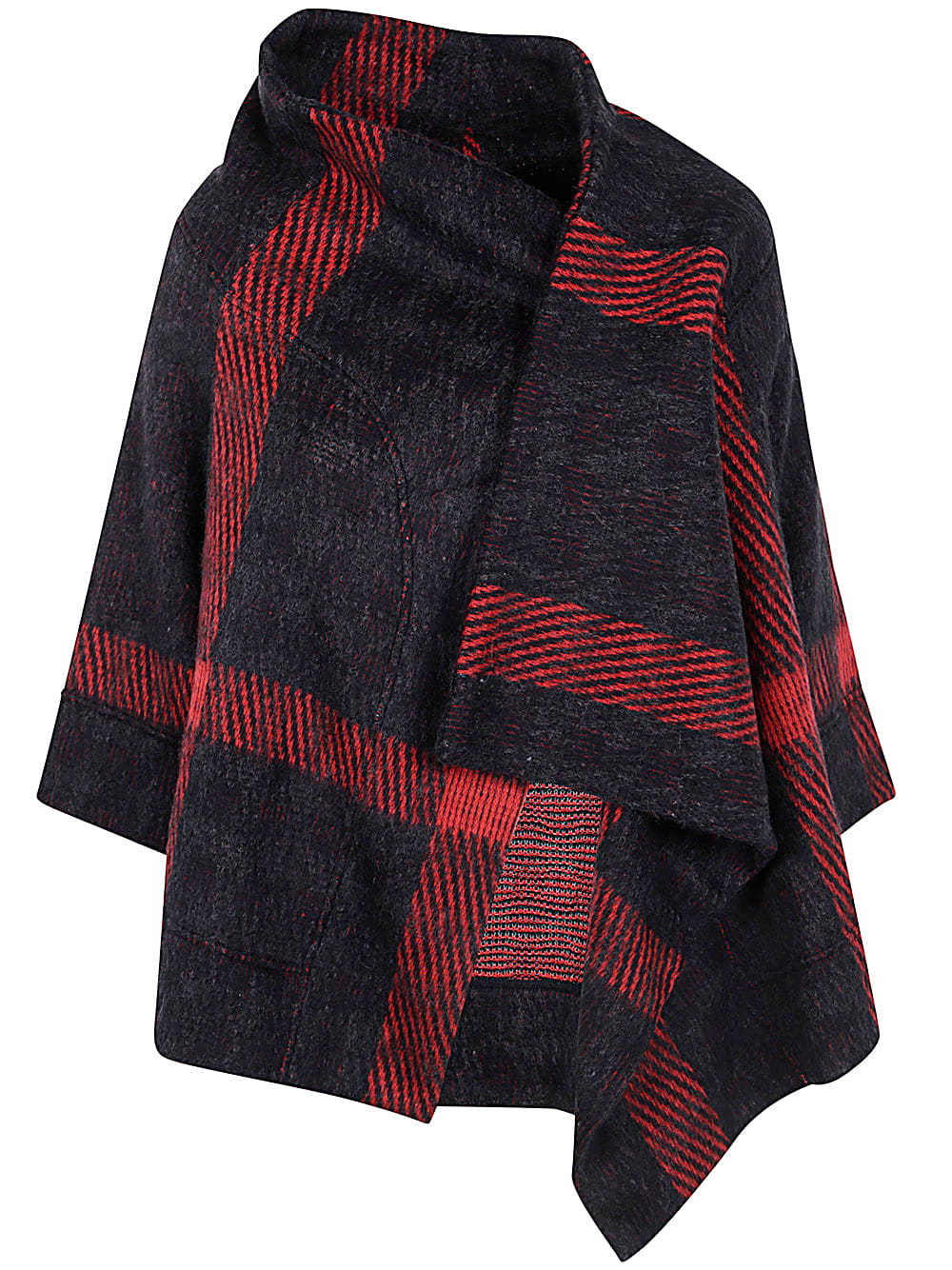 Shop Y's M-3/4 Sleeve Rag Cape In Red