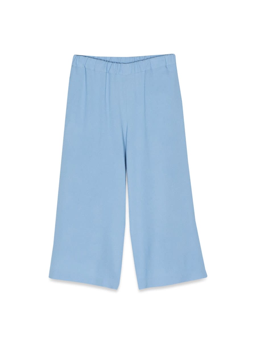 Simonetta Elasticated Wide-leg Trousers In Blue