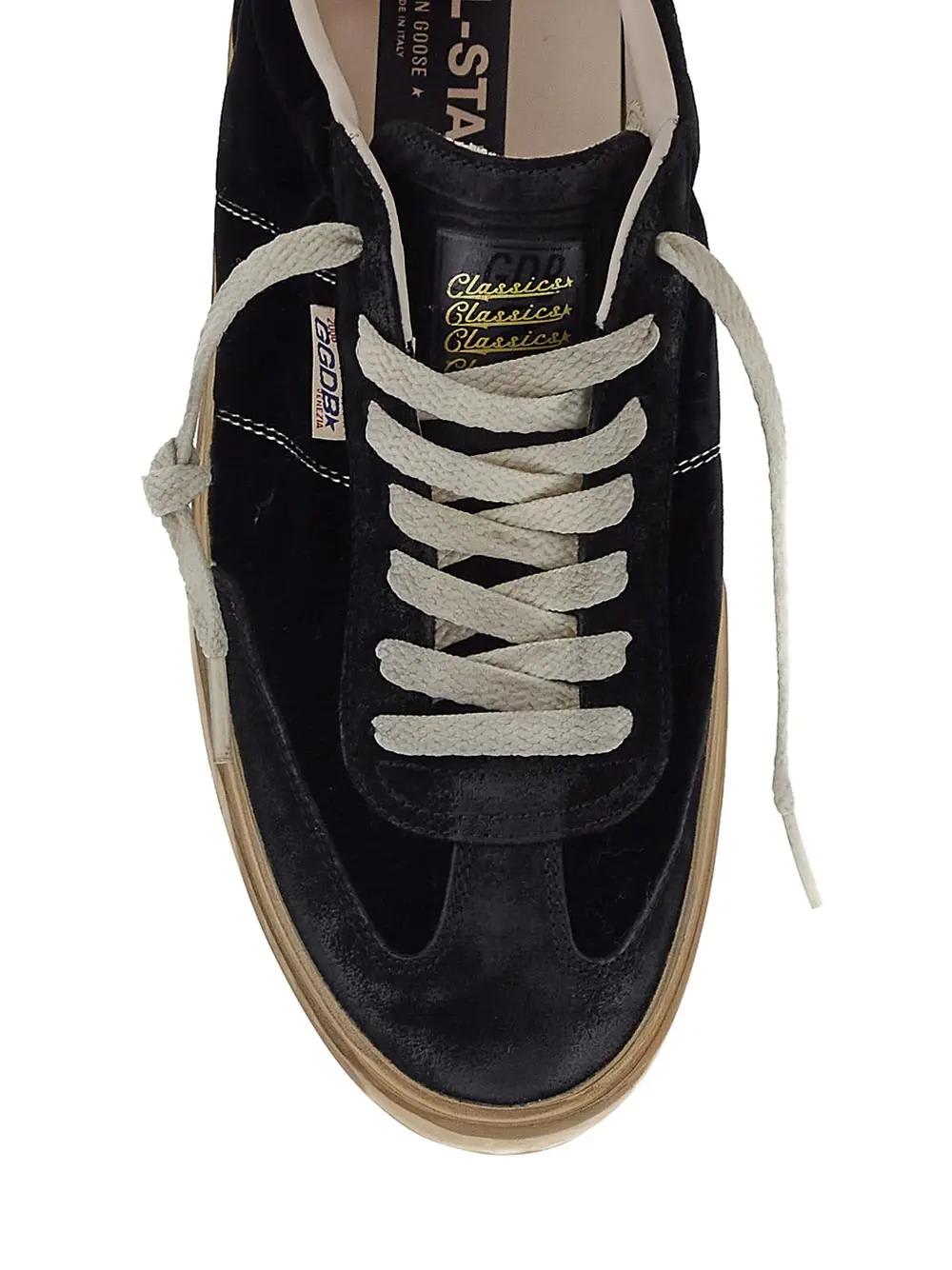 Shop Golden Goose Soul Star Sneakers In Black/milk