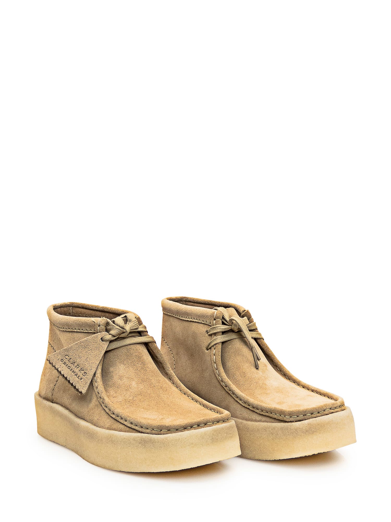Shop Clarks Wallabeecup Boots In Maple Suede
