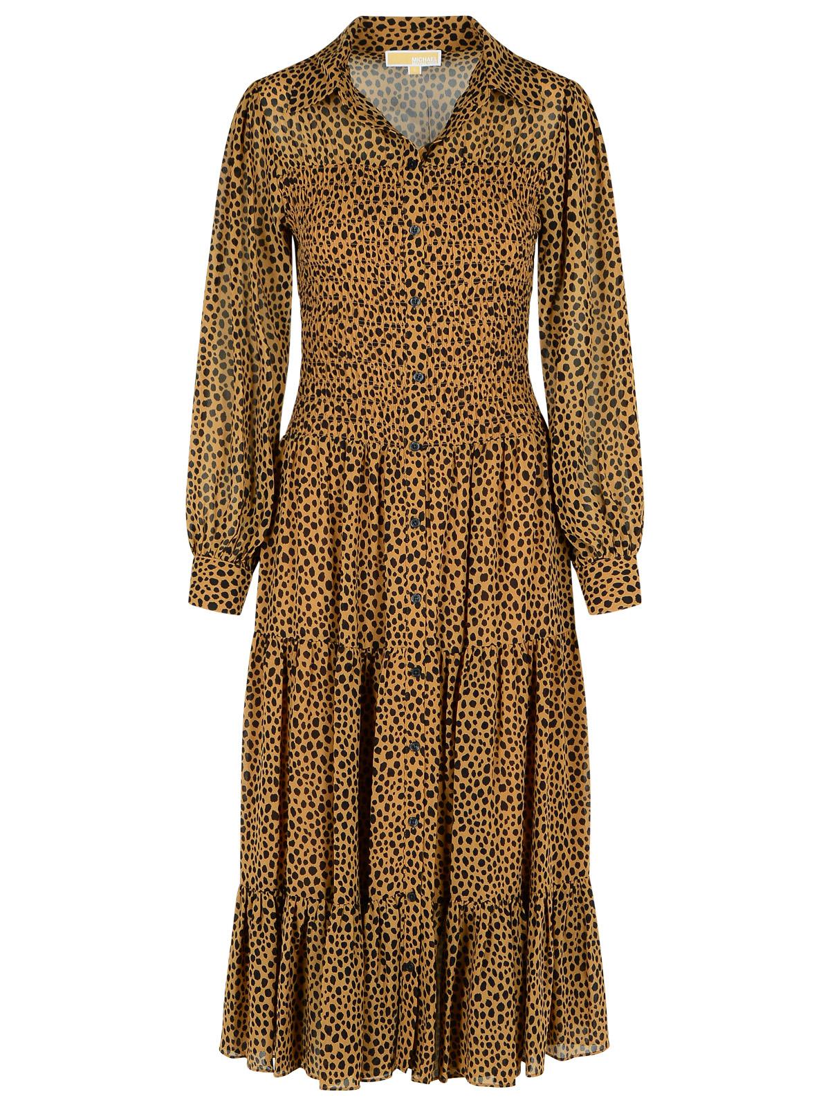 leopardato Brown Polyester Dress